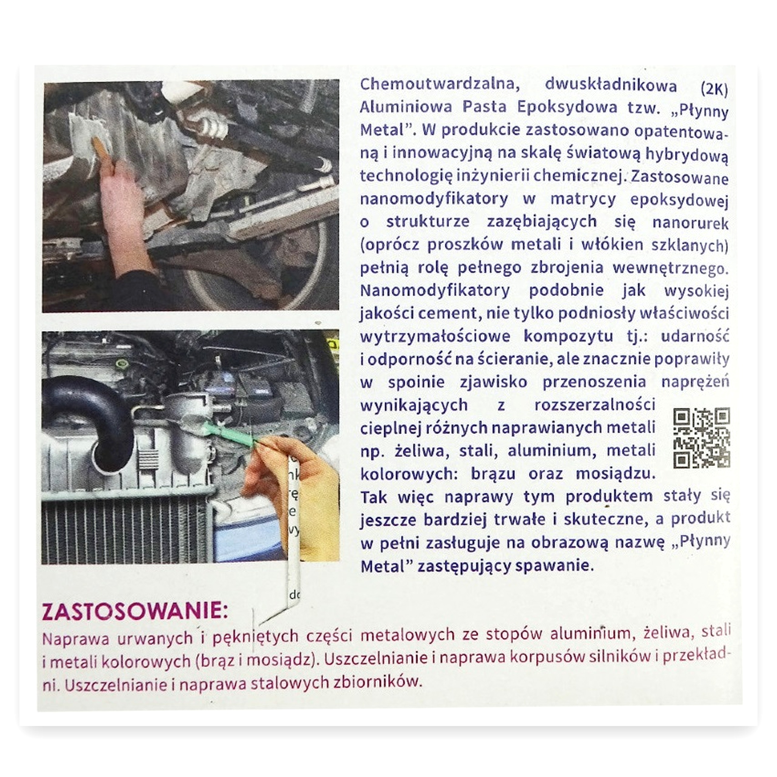 004488229f165fe79199a7c20b6edb2f.jpg Pasta aluminiowa 80g dwuskładnikowa do naprawy głowic, bloków