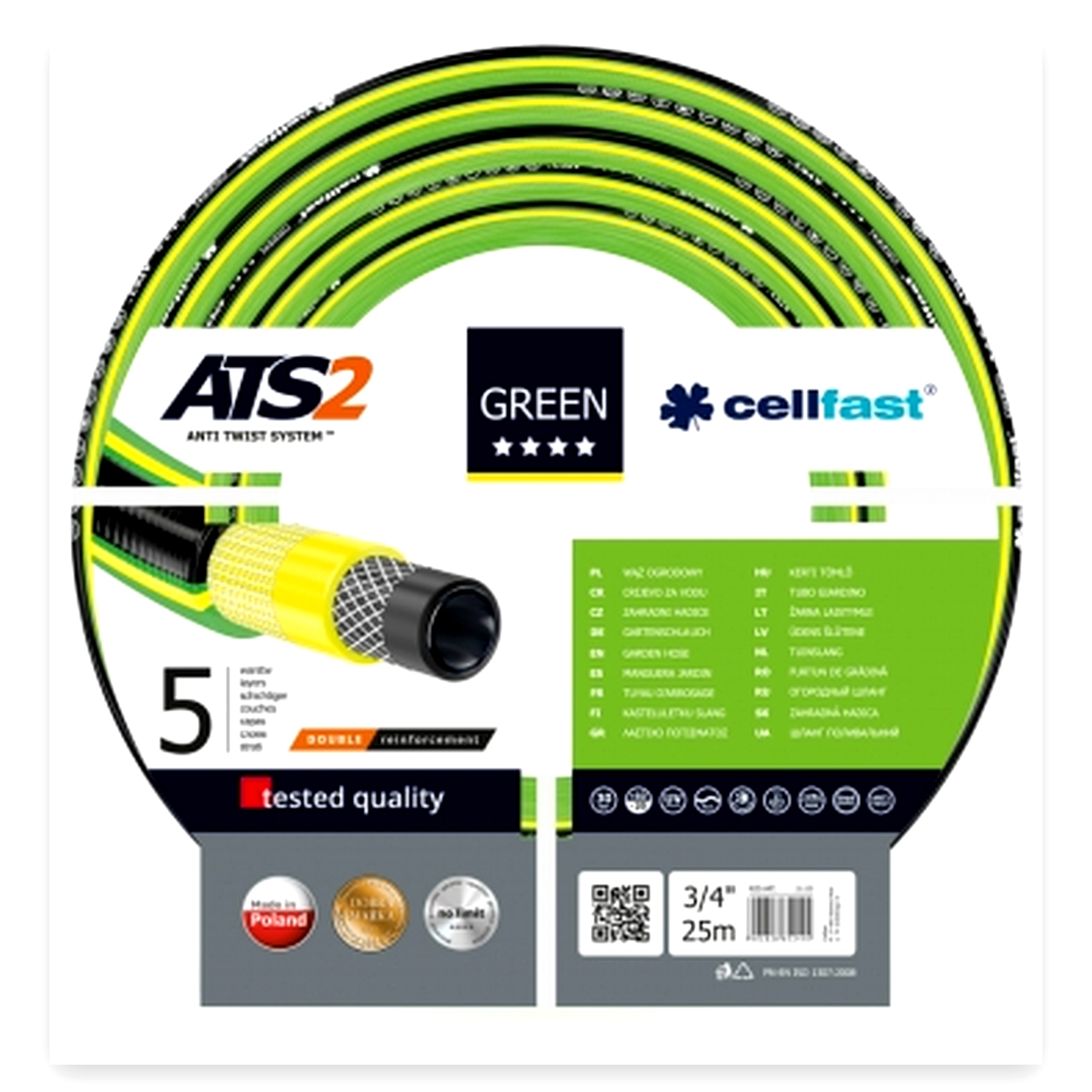 020acc56086cc1c7a7bcbfda3a943f4b.jpg Wąż ogrodowy GREEN 3/4 1/2 do ładowacza