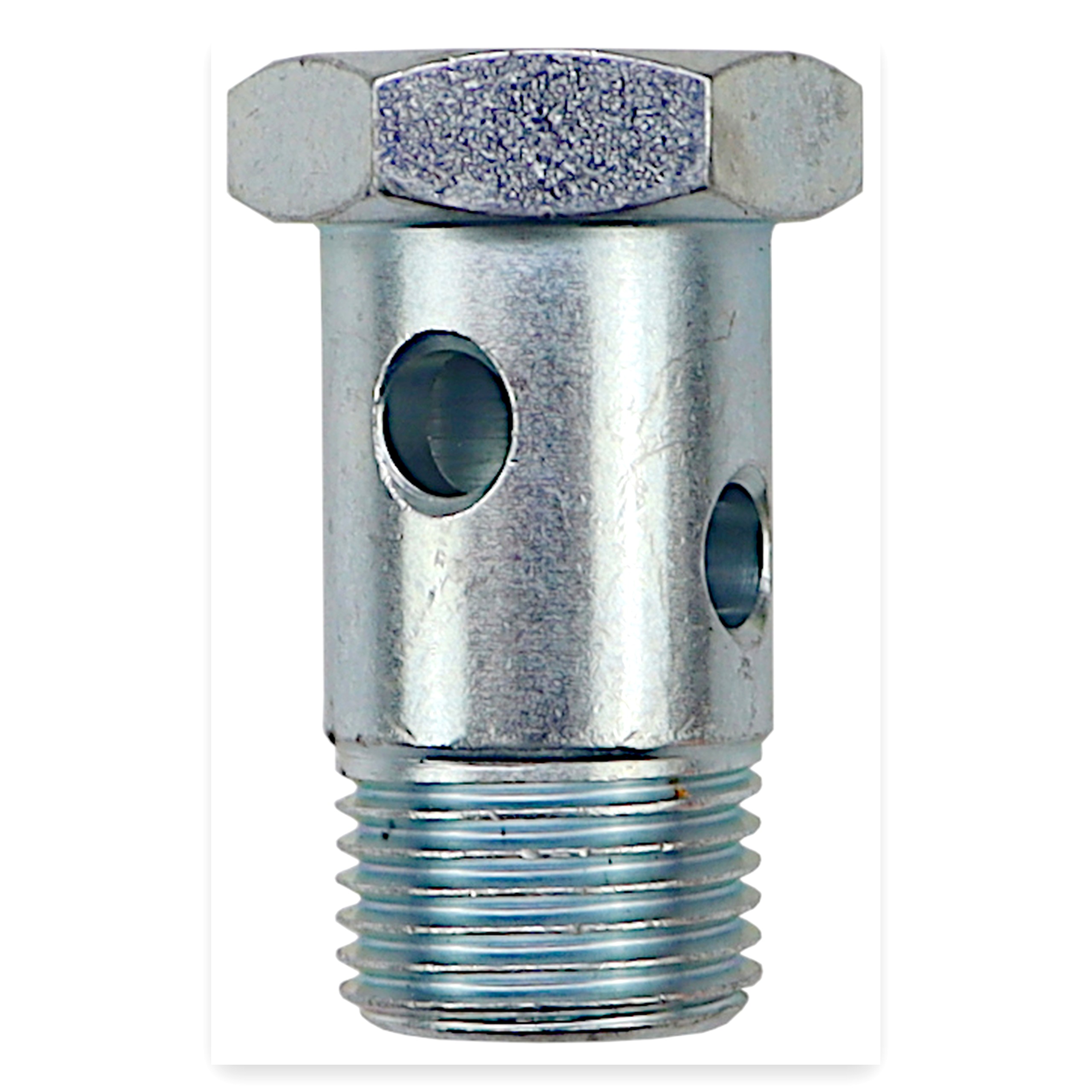 04bd994a4530a998c3a005ca948009c4.jpg Śruba przelewowa calowa 1/2" L-47 mm 4 otwory do układu wspomagania