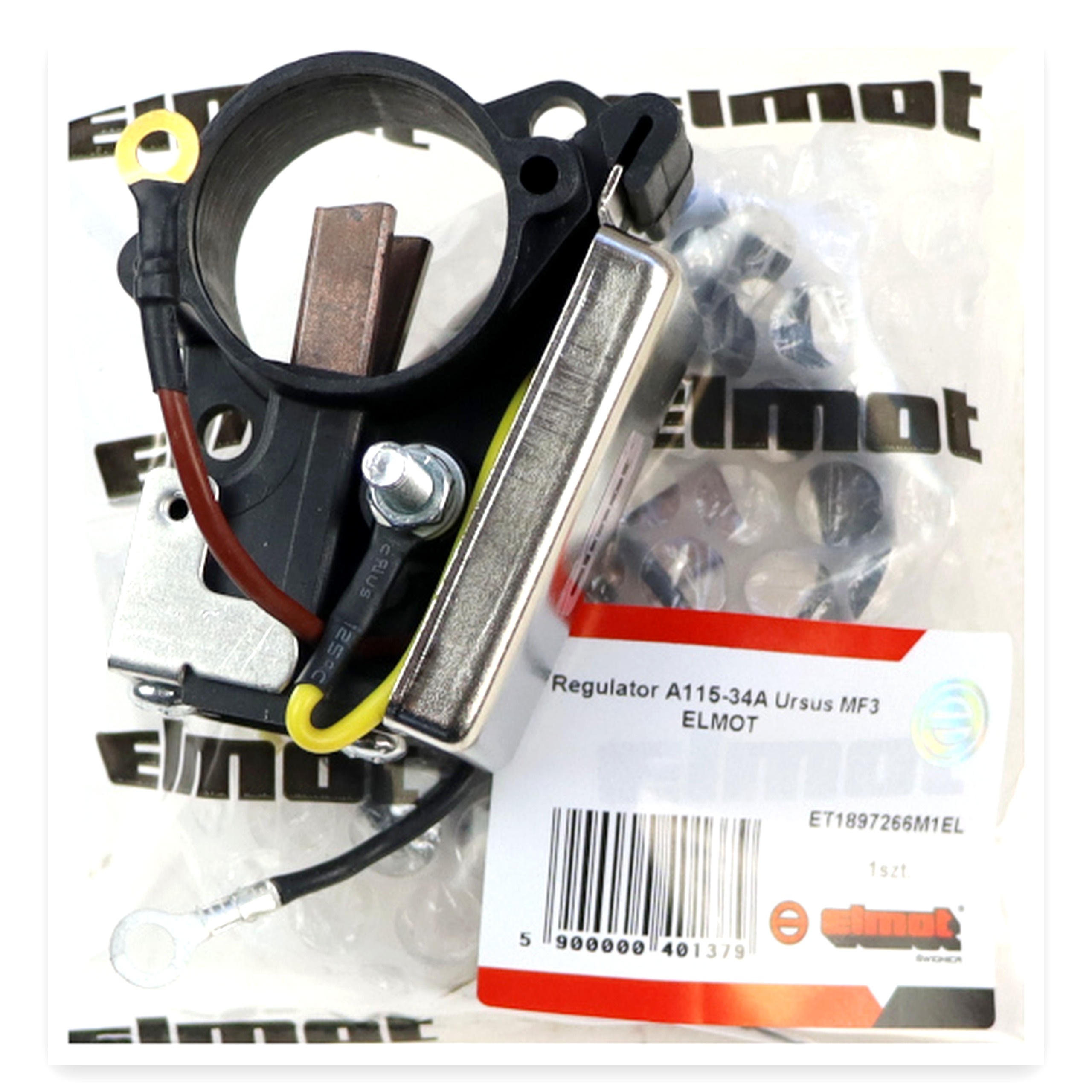 04cda7dd4ddbab5f6da763f3dd59ef71.jpg Regulator ze szczotkotrzymaczem alternatora Ursus MF3 ELMOT