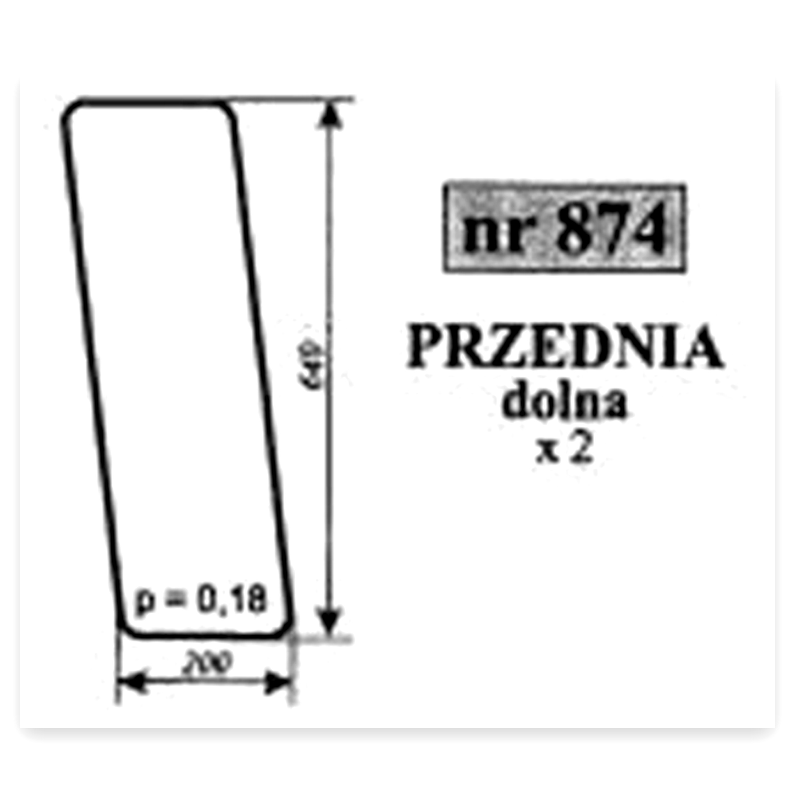 Szyba przednia dolna MF -595 do ciągnika Massey Ferguson 595