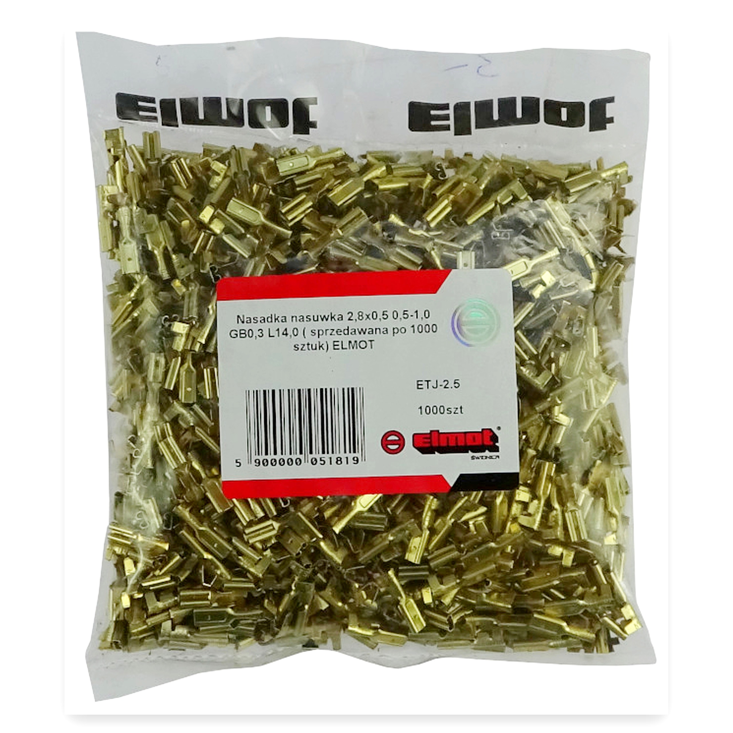 09d79ebb7d2814ed3902f7233ba9786a.jpg Nasadka nasuwka 2,8x0,5 0,5-1,0 GB0,3 L14,0 ( sprzedawana po 1000 sztuk) ELMOT widoczna cena za 1 sztukę