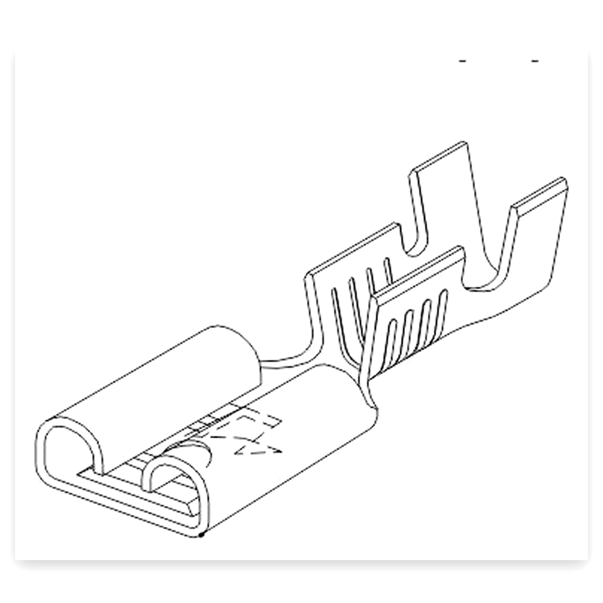 0a7614f9bcce6e3e14ec0444e4d36b1e.jpg Nasadka nasuwka F-2.5 żeńska z zaczepem FZ cynowana 6,3x0,8 1,0-2,5 GB0,38 L19,2 ( sprzedawana po 300 szt ) ELMOT widoczna cena za 1 sztukę