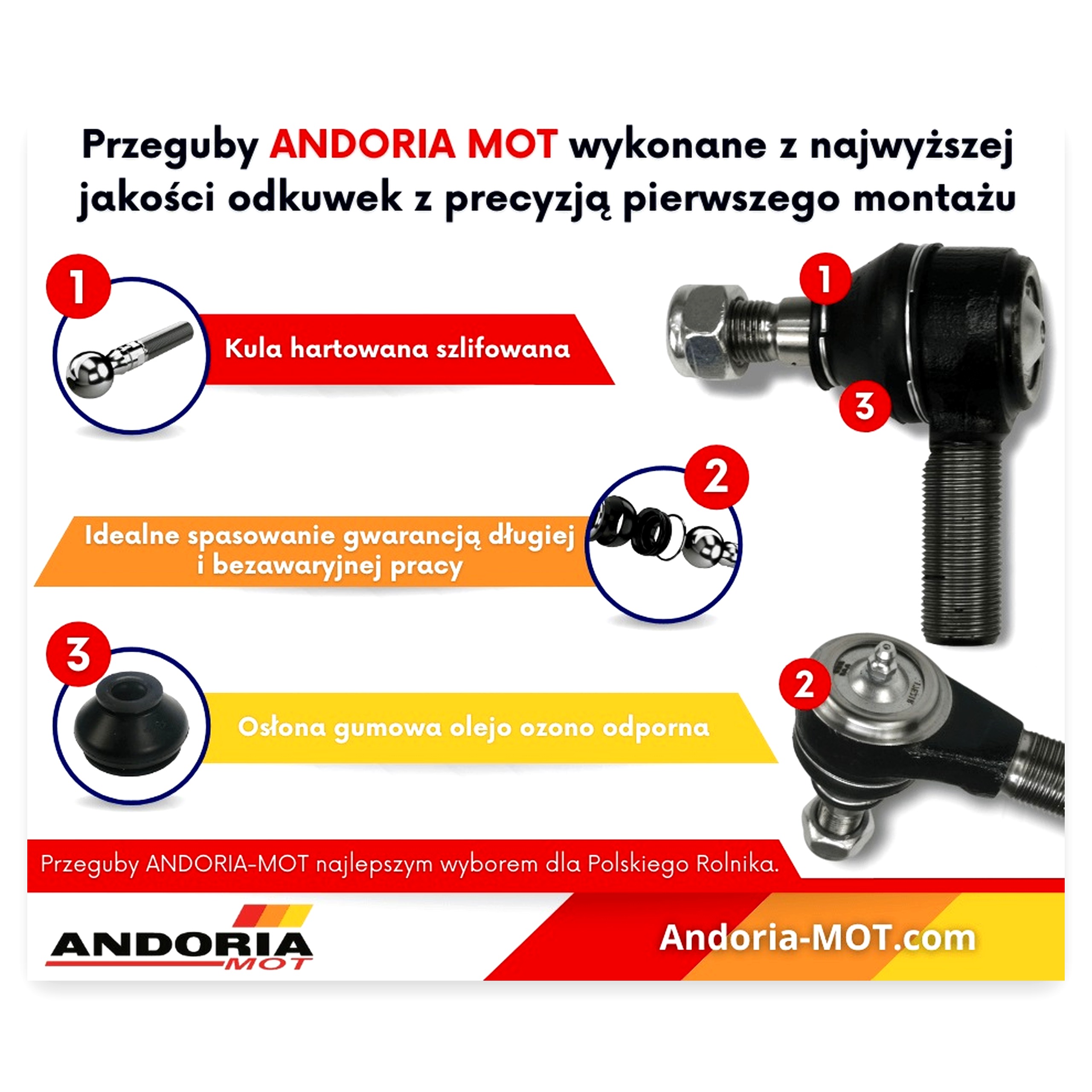 Przegub kulowy kątowy M12x1,5 M16x1,5 do ciągnika Ursus C-328