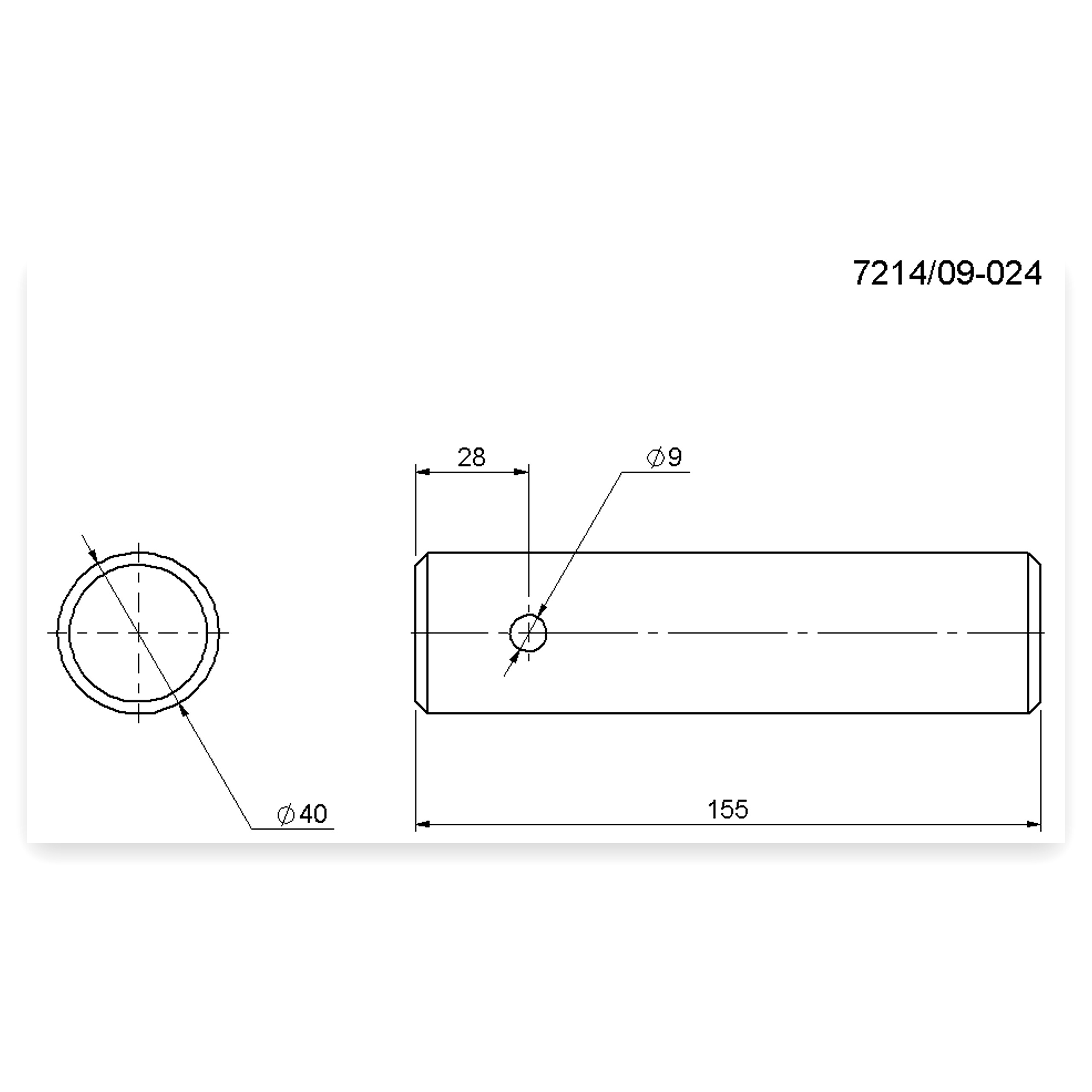 0ff8e48e422654a4fd8988e826e33a5a.jpg Sworzeń II FI-40 mm L-150 mm wieszaka mechanizmu chwytaka ładowacz