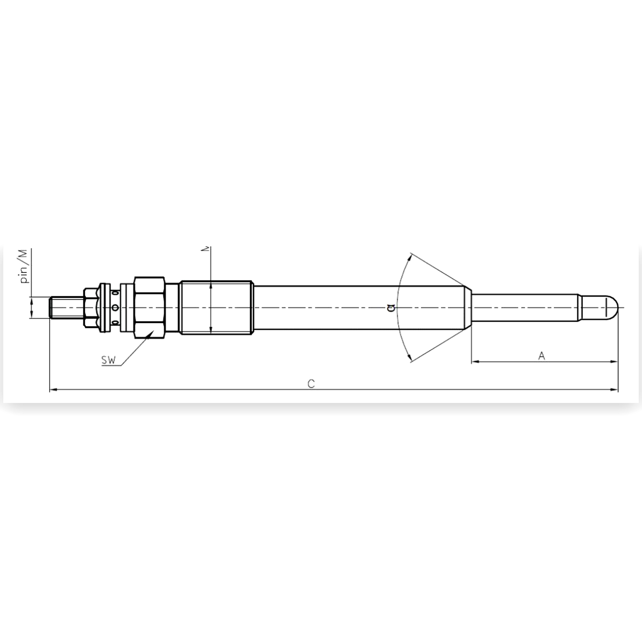 121fdf247f994197dcdb82514fcde2d4.jpg Świeca żarowa M12x1,25 24 V 23 V do ciągnika Deutz 24 v