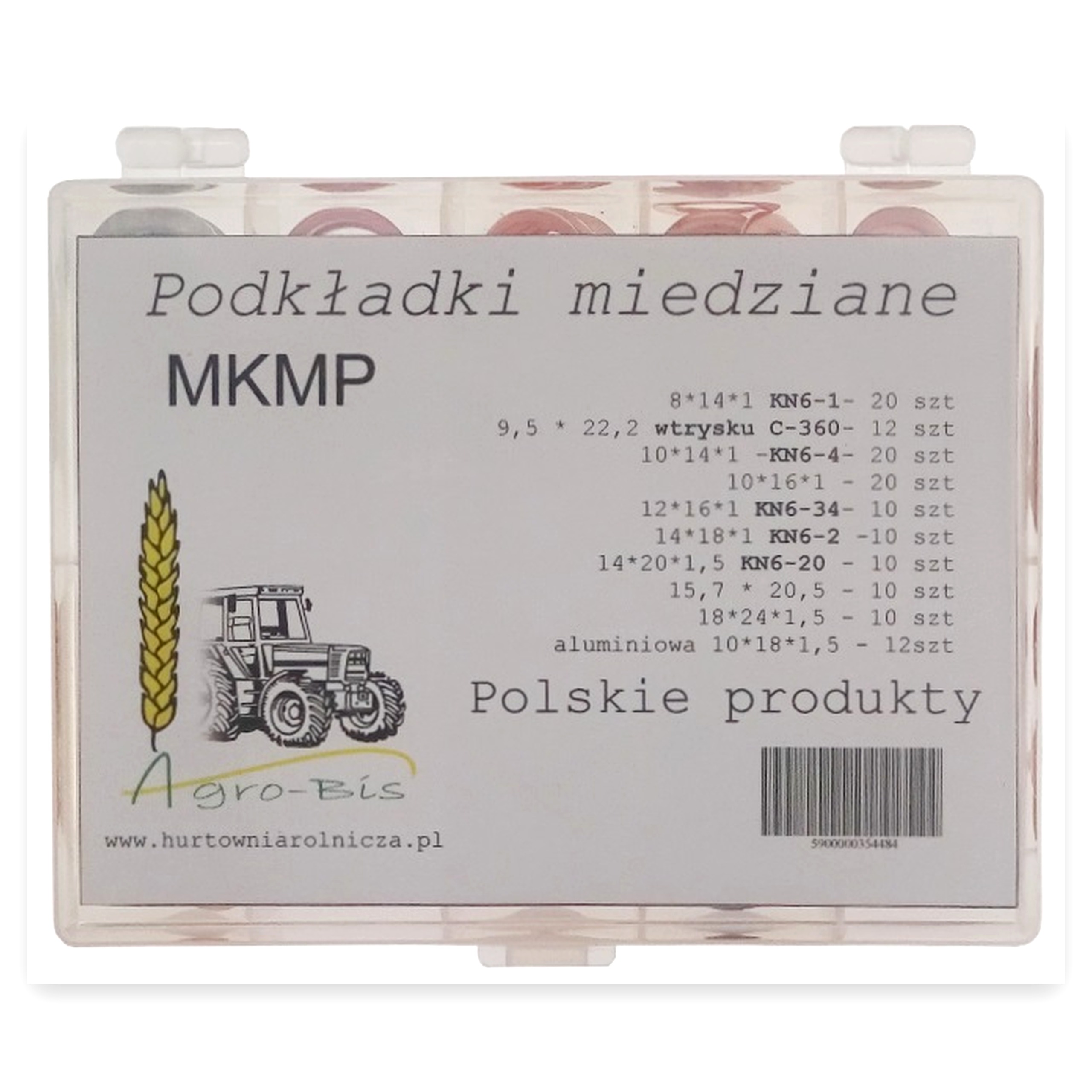 Komplet podkładek miedzianych do ładowacza