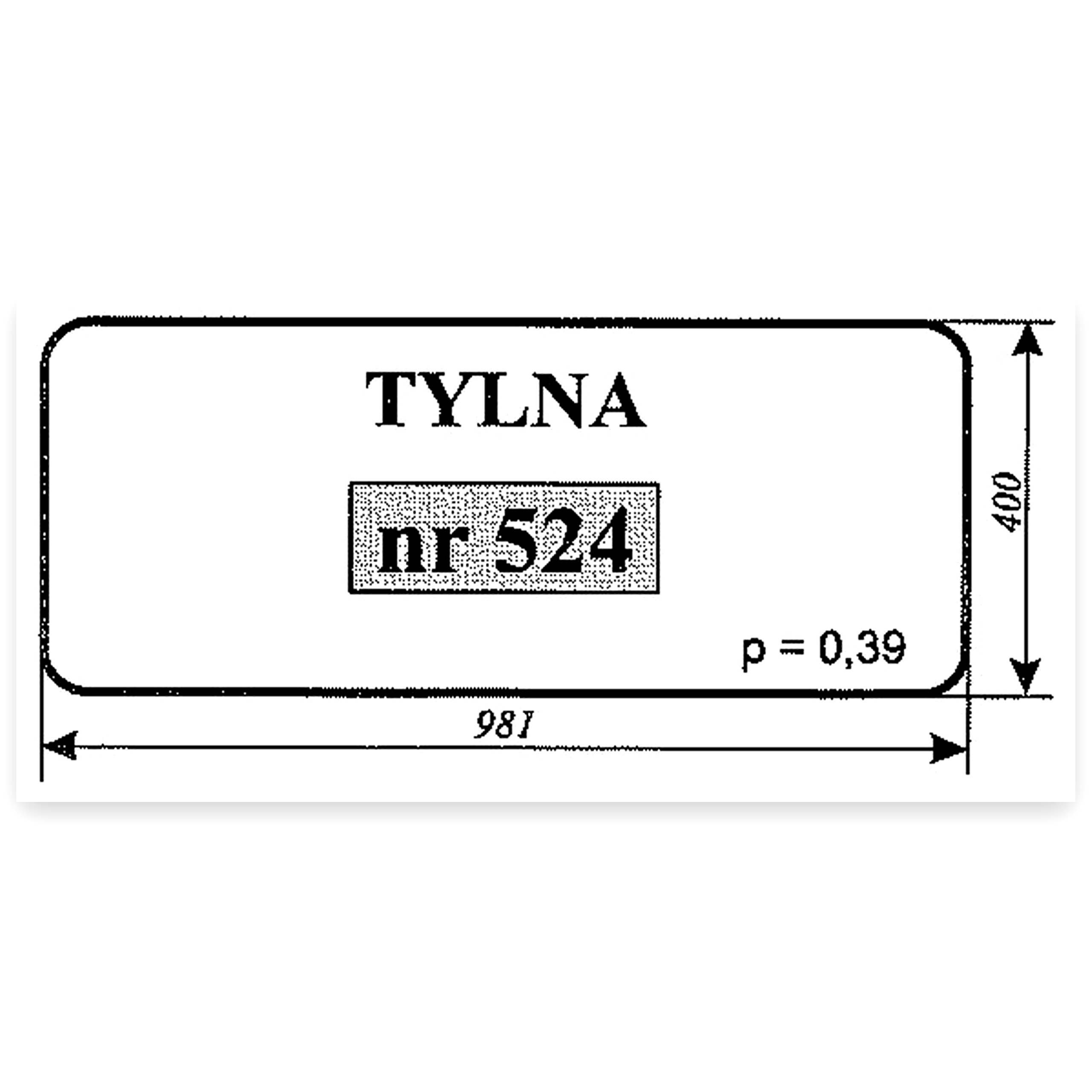 Szyba tylna spychacz