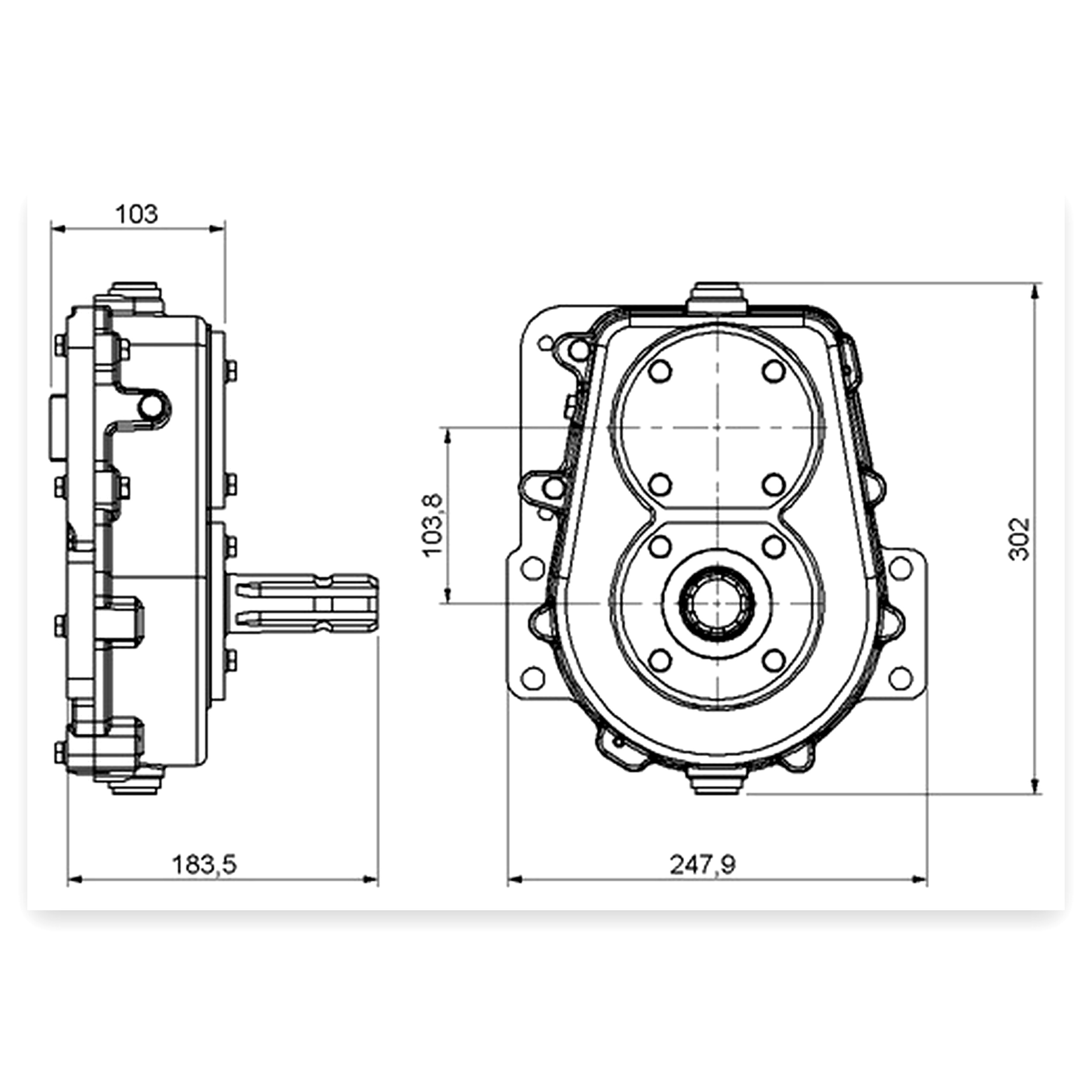 188eda949ef8e2ba81a2e926cff3845c.jpg Przekładnia kompletna napędu pompy hydraulicznej ładowacz Cyklop T-214
