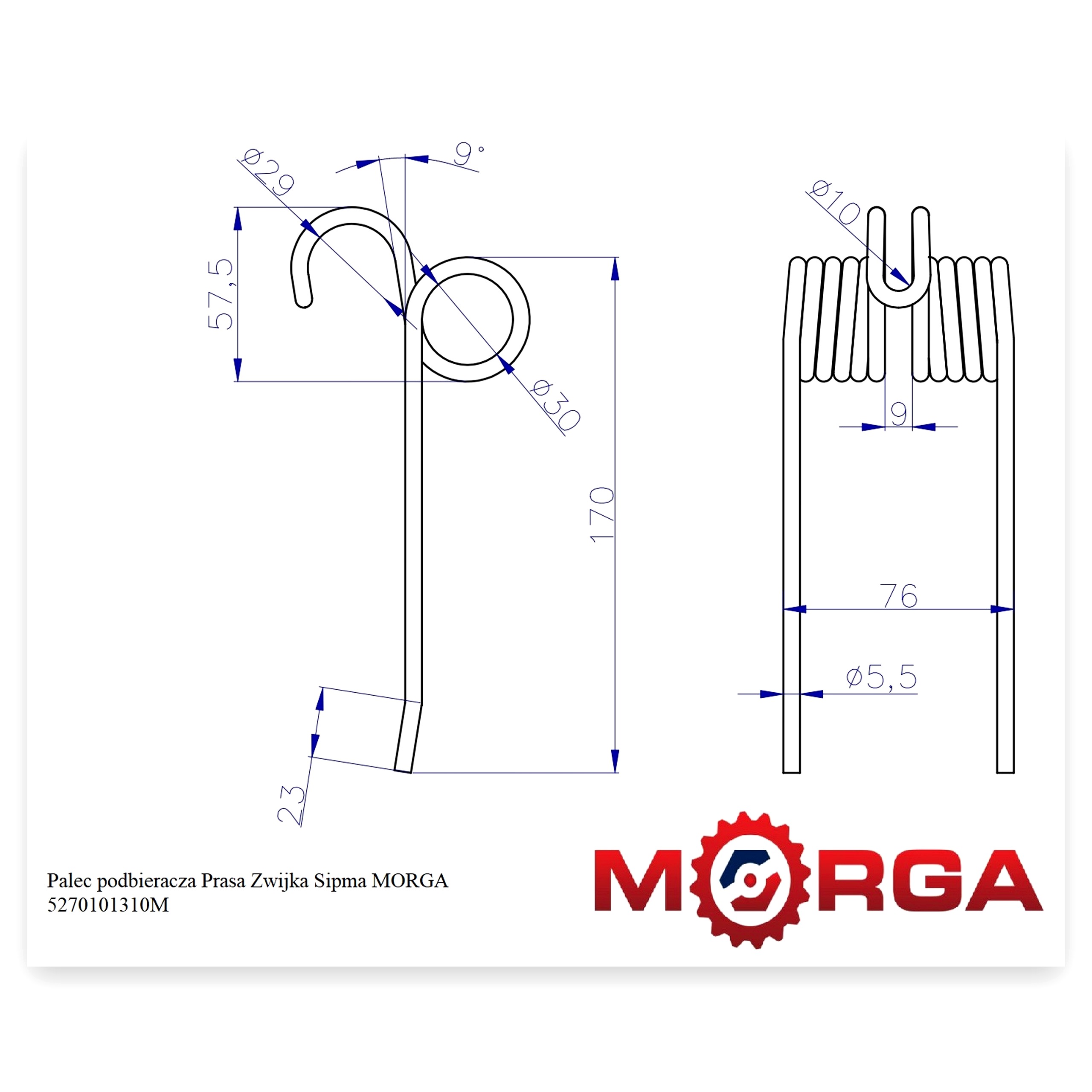 1a1cc0dabd39c9484bc3e12493be7a92.jpg Palec ząb podbieracza Prasa Zwijka Sipma malowany proszkowo MORGA
