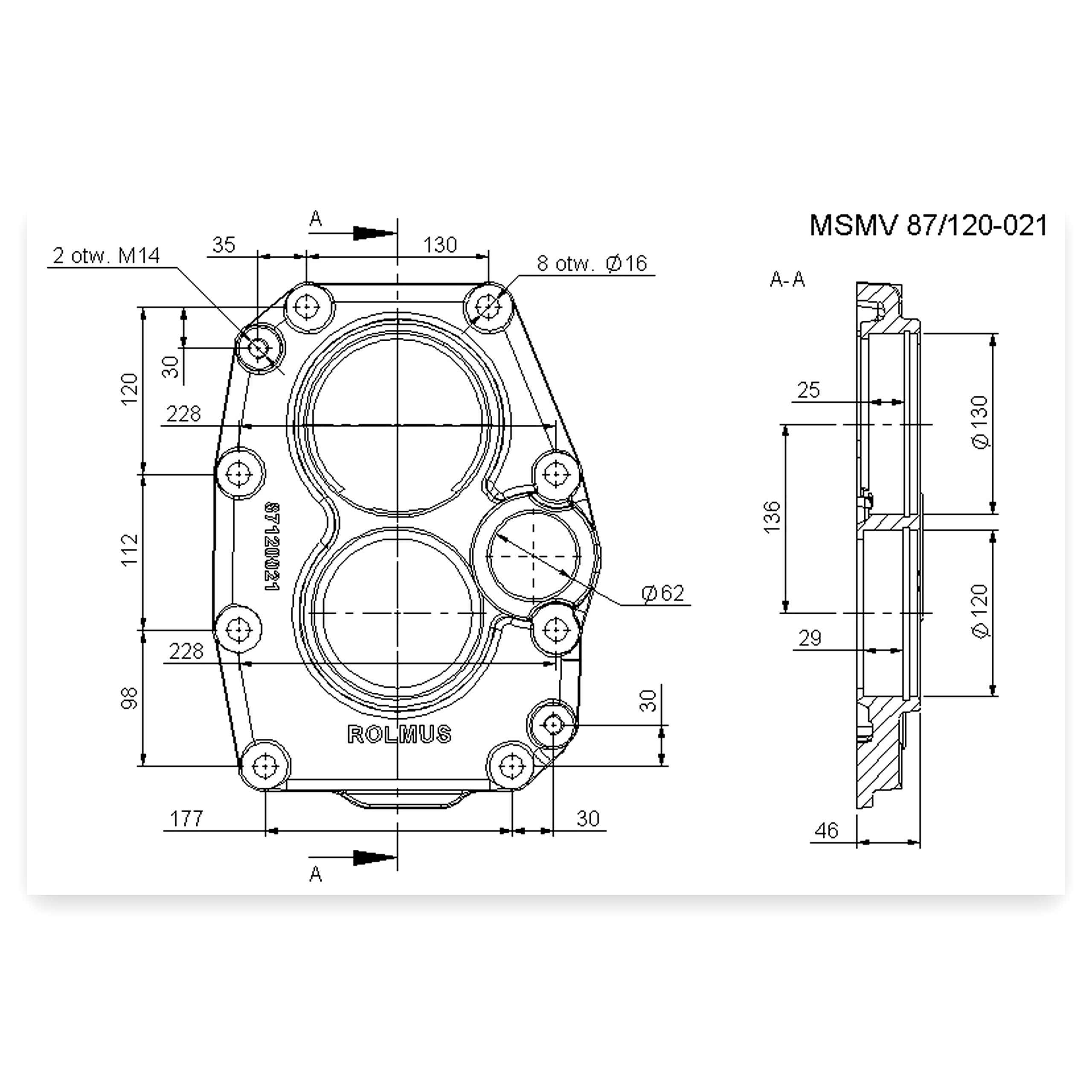 1e6c25f9914740f74bab19392316c5a4.jpg Pokrywa tylna skrzyni Ursus C-385 mały otwór FI-62 Rolmus
