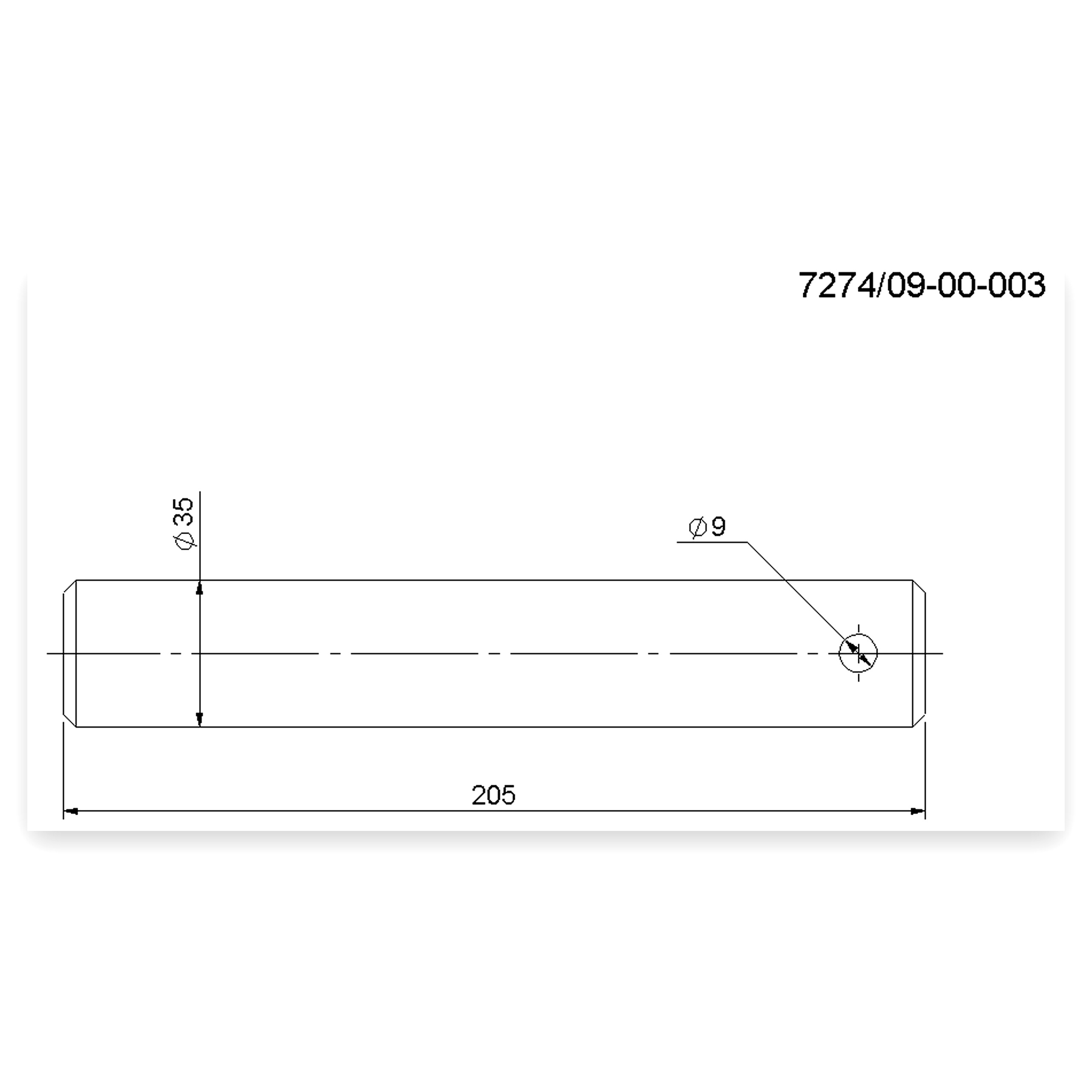 24a6550a4289598b9997dc12ae48732a.jpg Sworzeń III FI-35 mm L-205 mm mechanizmu ładowacz Troll Rolmus
