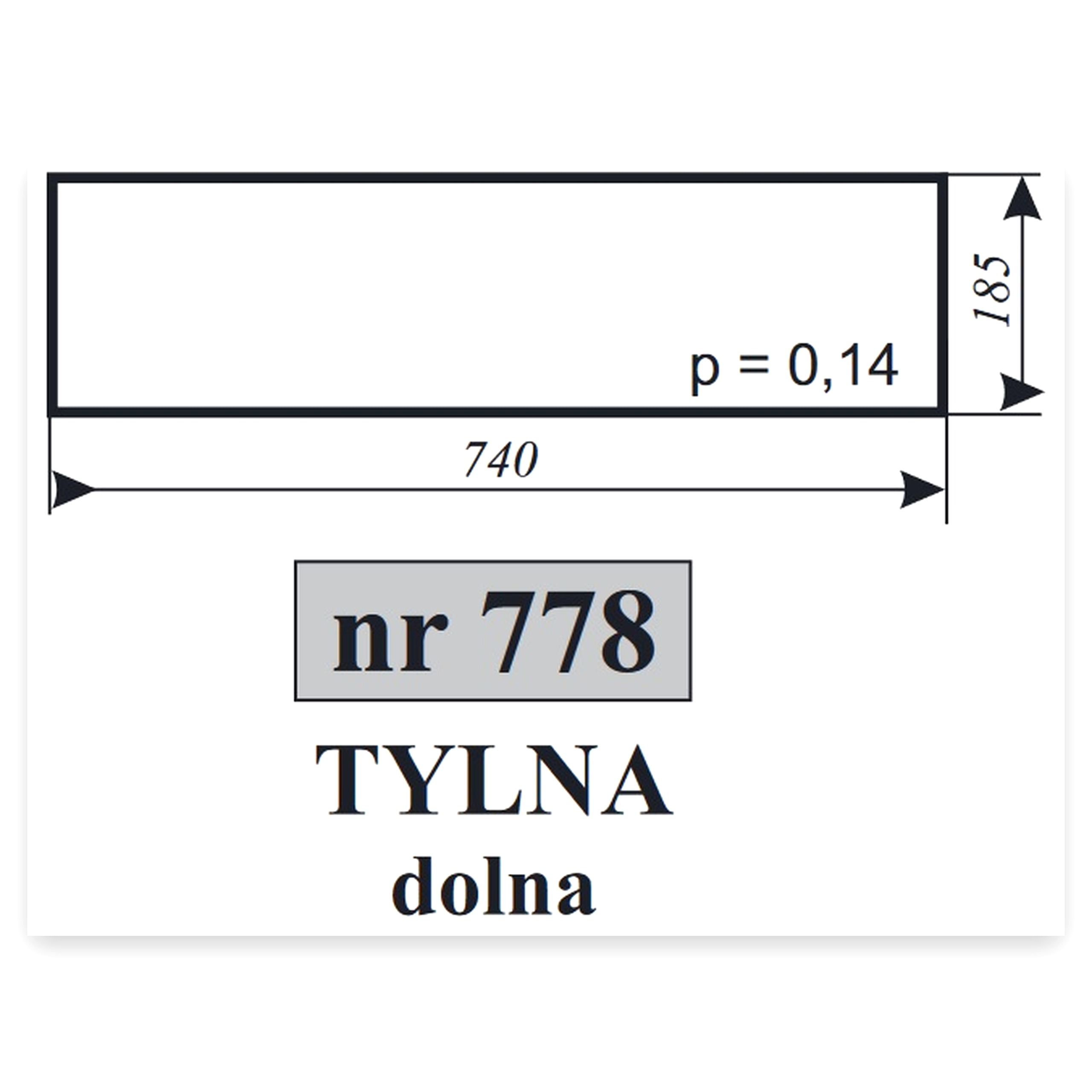 Szyba tylna dolna do ciągnika Ursus C-360