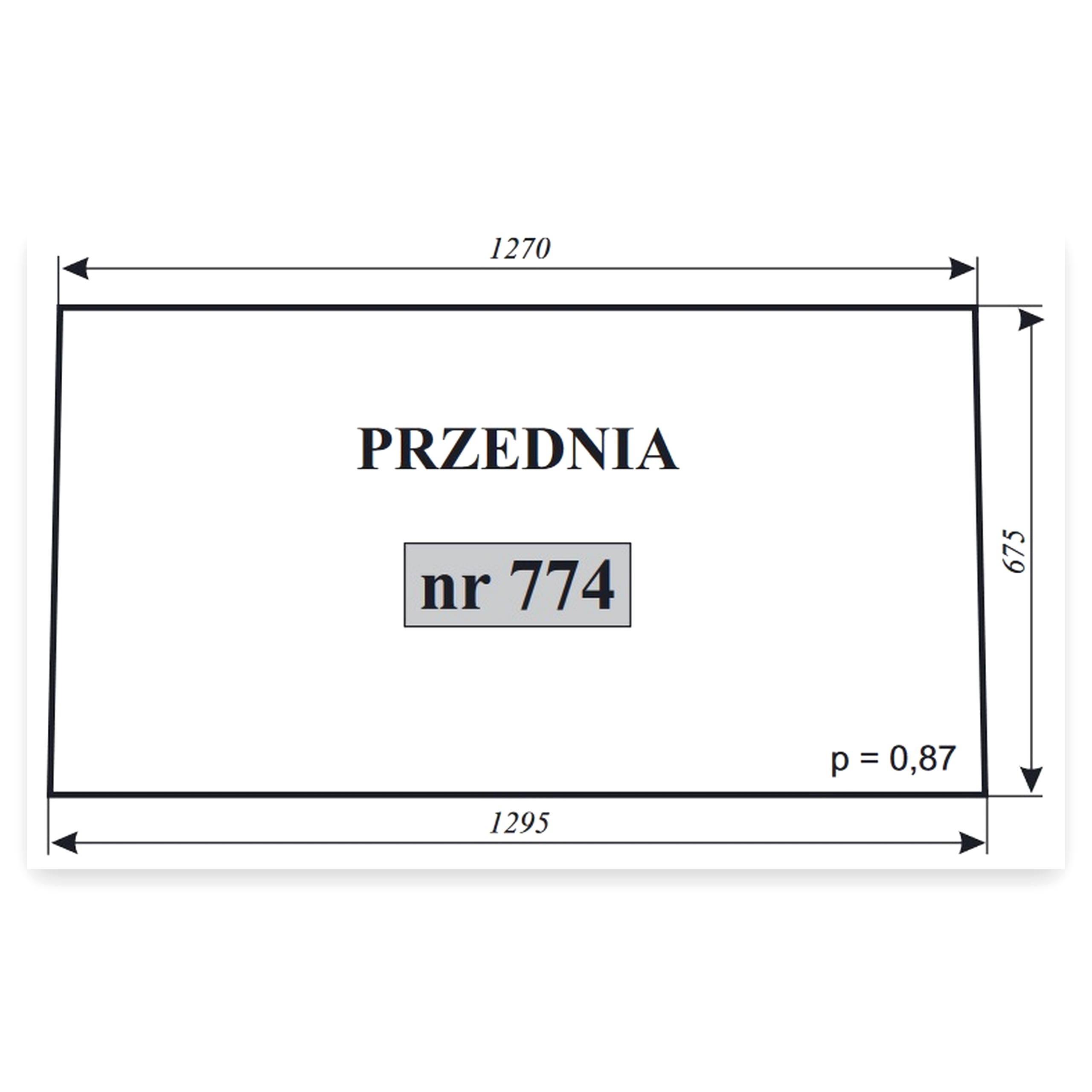 28f4663da929c199a2ed7a34265b958a.jpg Szyba przednia C do ciągnika Ursus C-360