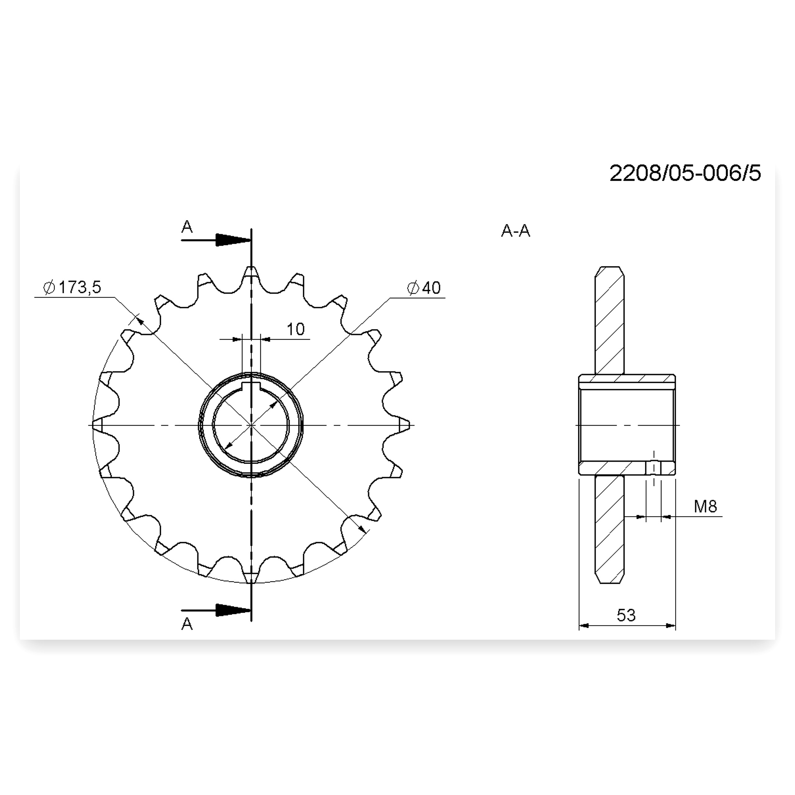 2f263923ab89eb41db47b31ce98a847a.jpg Koło łańcuchowe Z-20 FI-40 mm 1" stalowe rozrzutnik obornika Rolmus