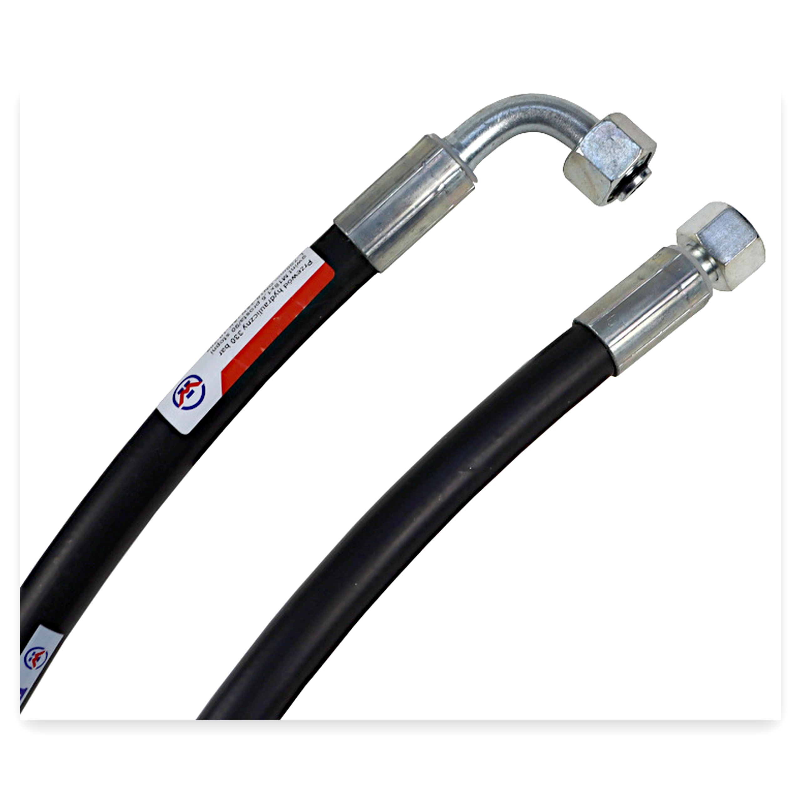 35656b02a5080e822a6c5be93195c1d1.jpg Przewód wąż hydrauliczny 330 bar gwint M18x1,5 prosta/90 stopni L-700