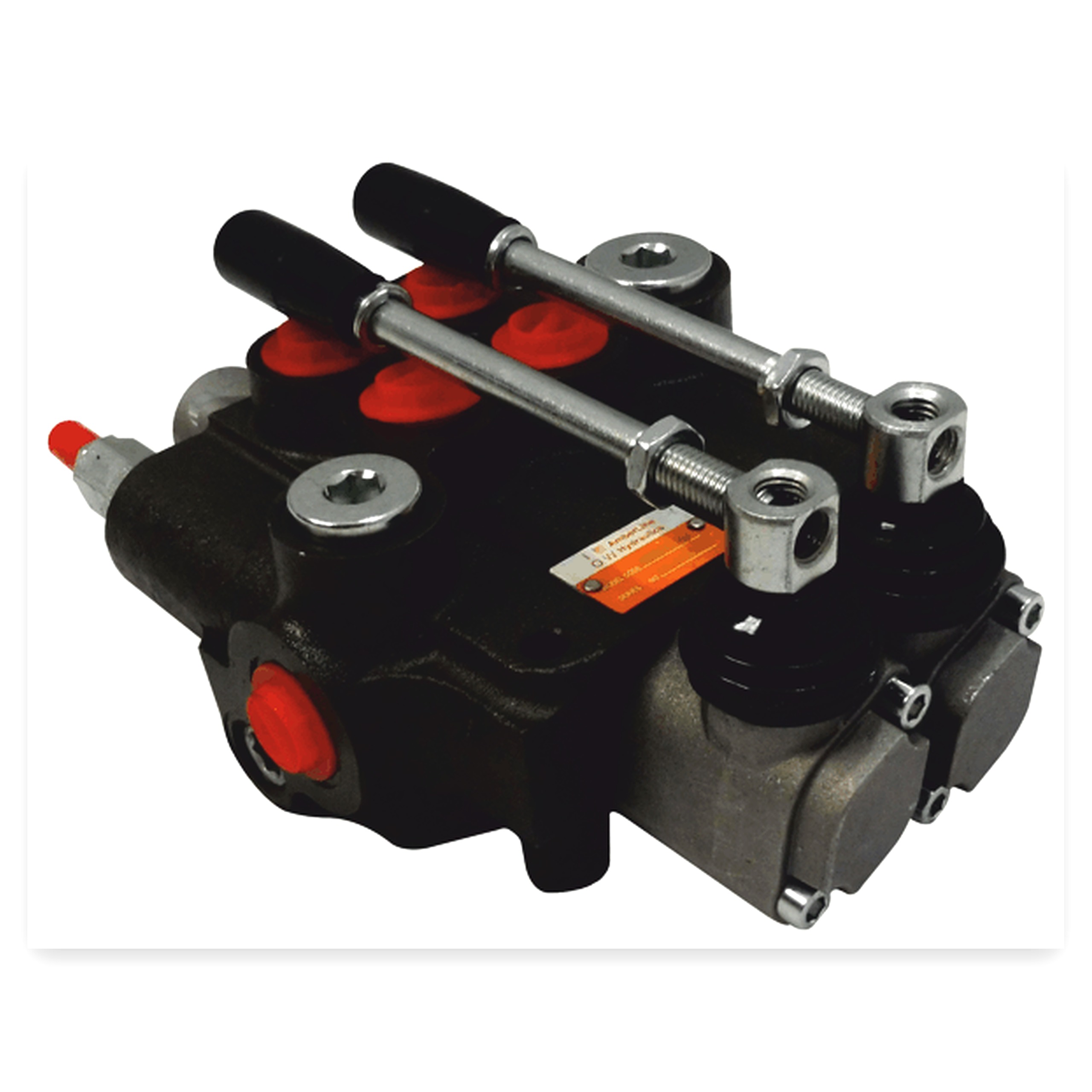 35afc52dbae2d6247b20080dcceb18d1.jpg Rozdzielacz hydrauliczny dwusekcyjny ( 2-sekcyjny ) 80 L/min