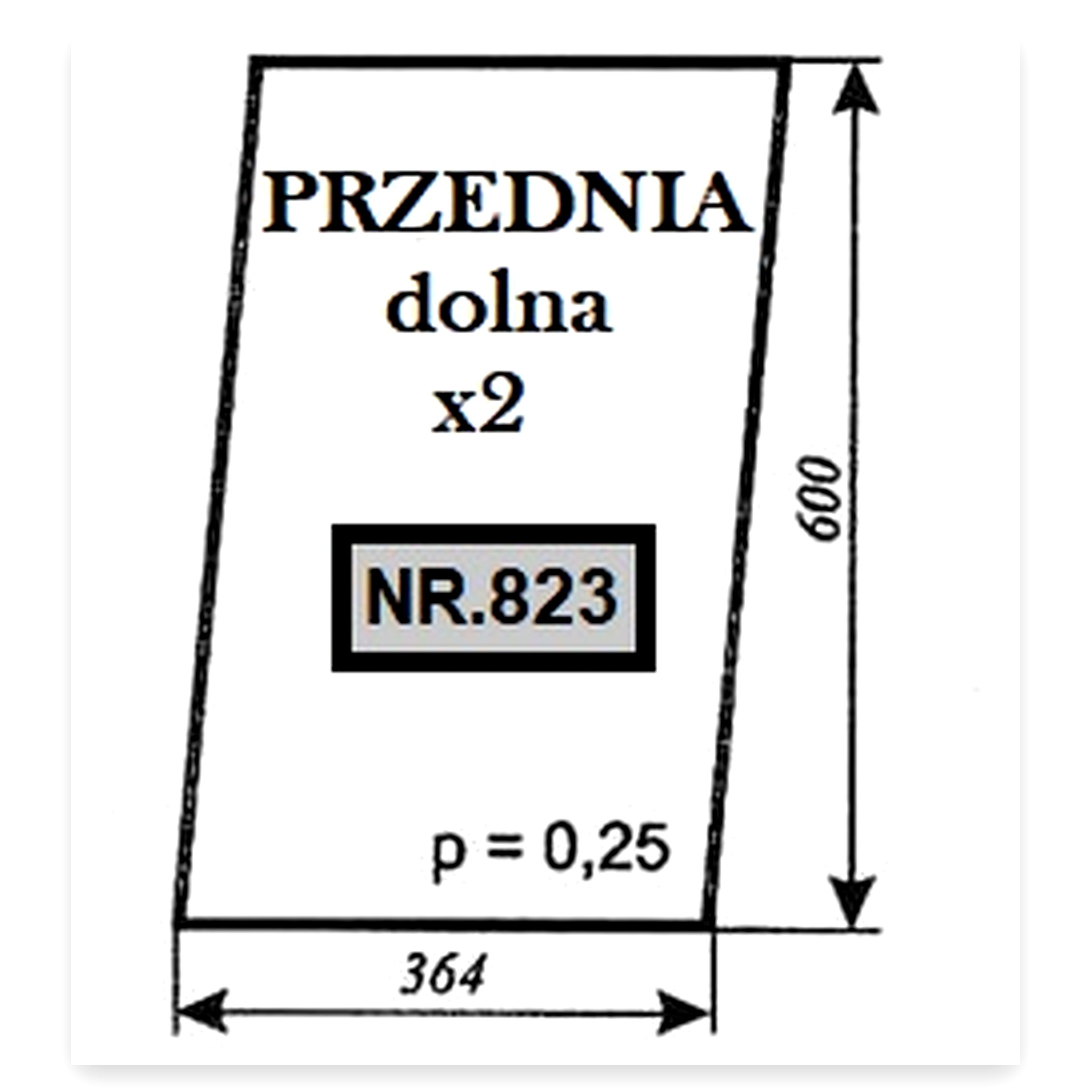 3644b2aa68e040ae9927ae4d452878ba.jpg Szyba przednia dolna do ciągnika Ursus