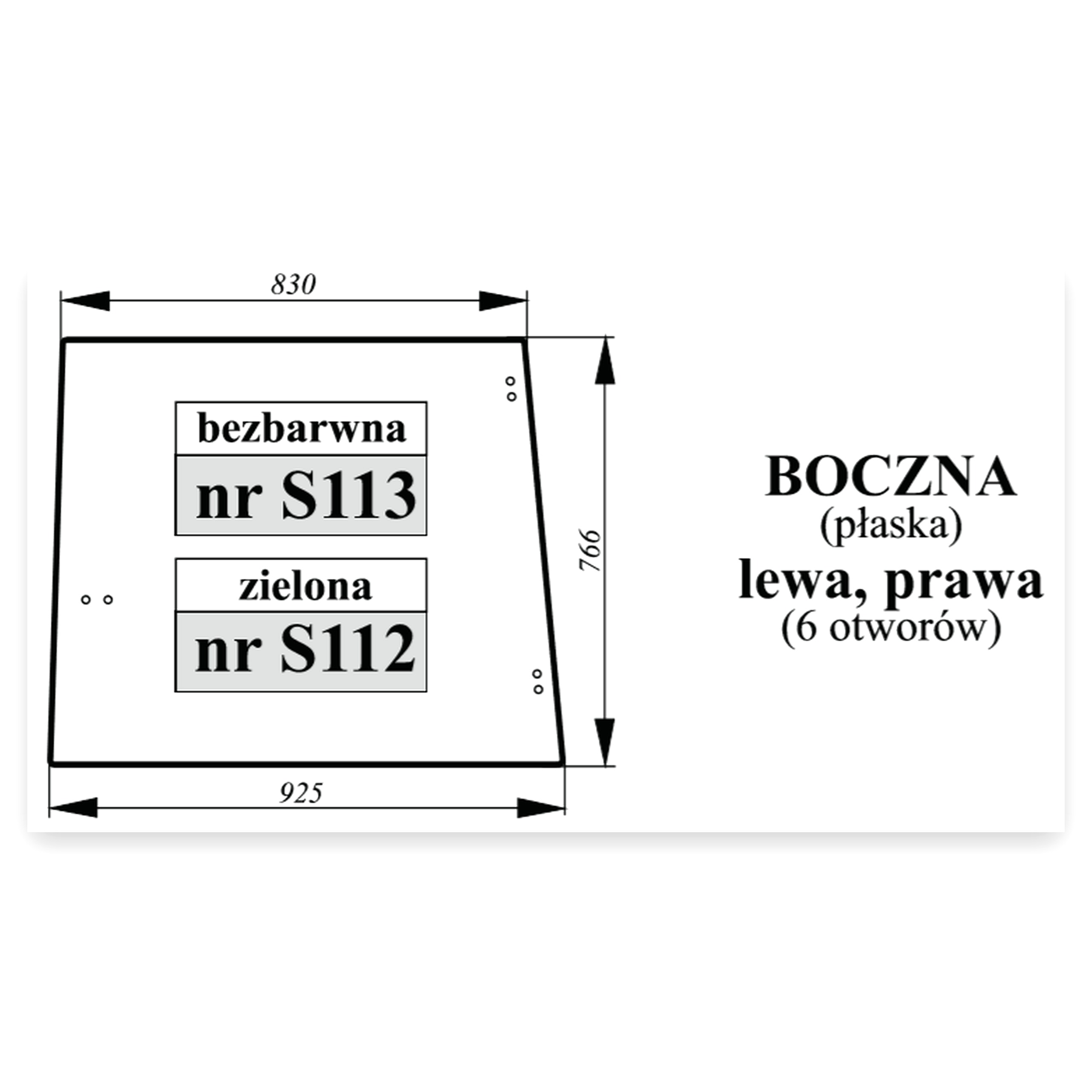36d18a5288eb143cadcfa374a4edf861.jpg Szyba boczna lewa do ciągnika John Deere Bezbarwana