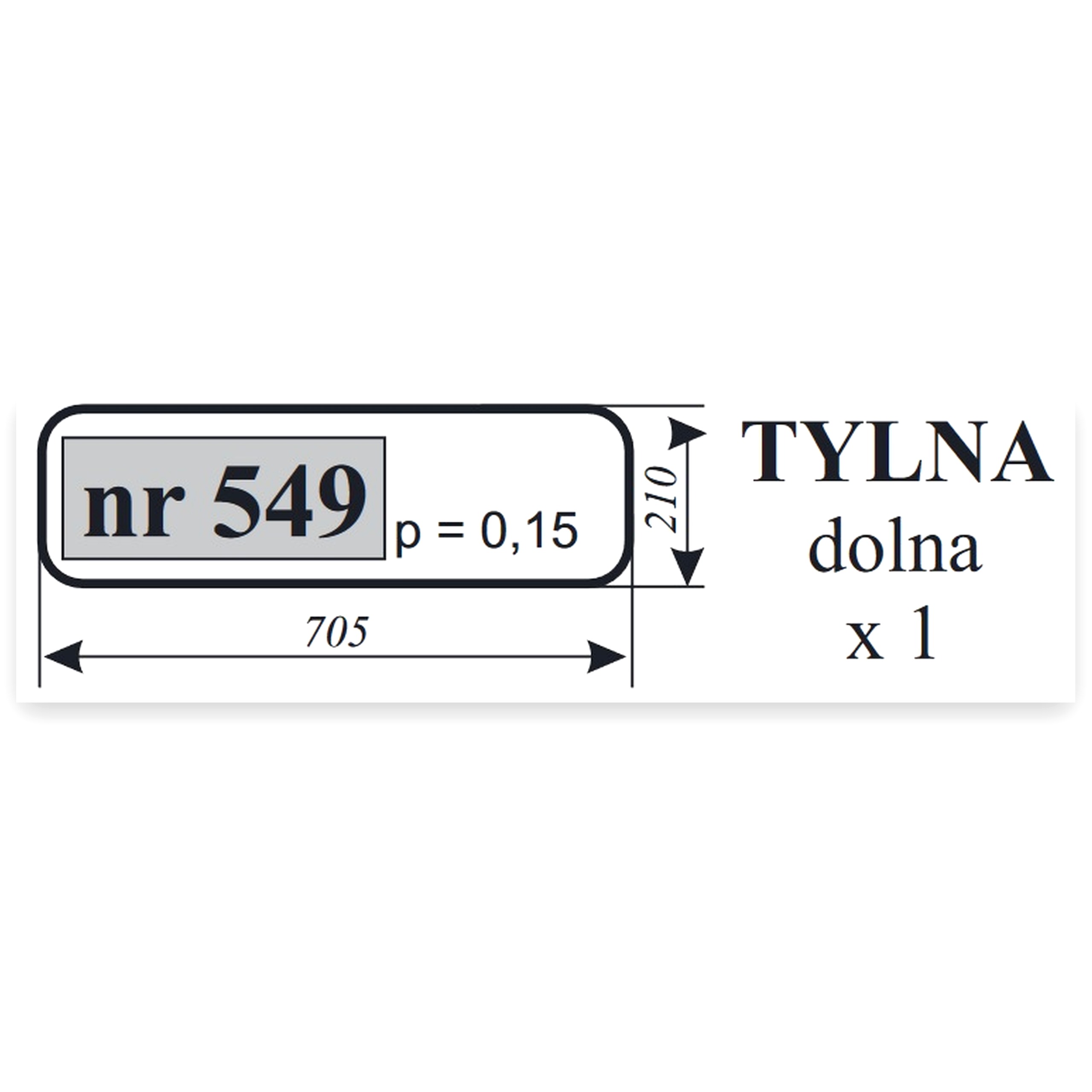 373b106b658a5eaf21032a6bd22defc3.jpg Szyba tylna dolna do ciągnika Zetor 5611