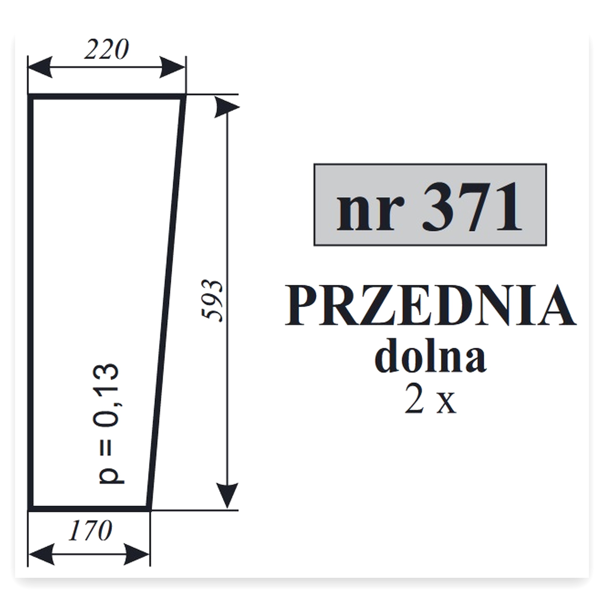 39991c7539fe94854fc0e7f4a0648960.jpg Szyba przednia dolna do ciągnika Ursus C-360