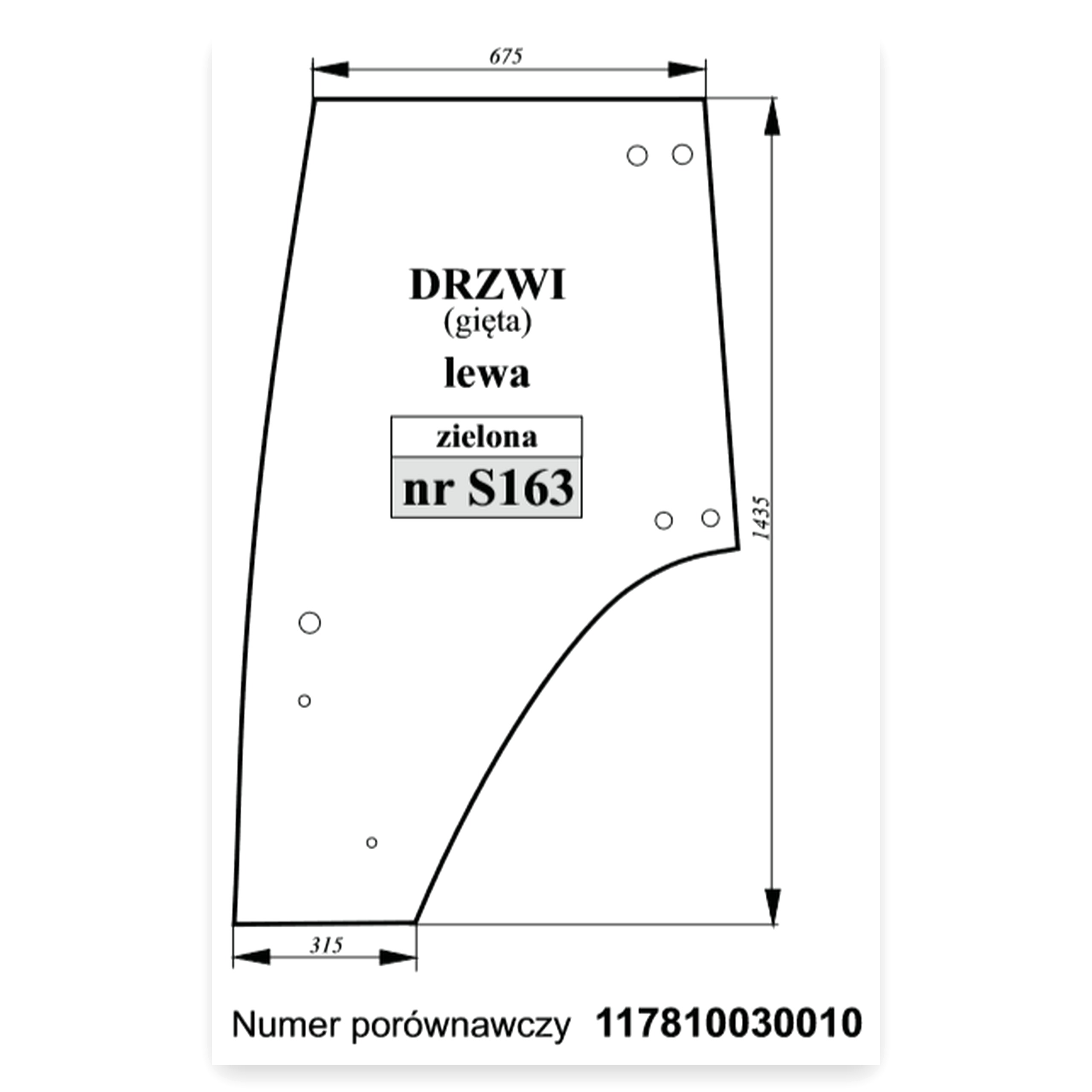 3a93b73b7d711960bf5a8a1a5643c9da.jpg Szyba drzwi lewa do ciągnika D-307 Fendt