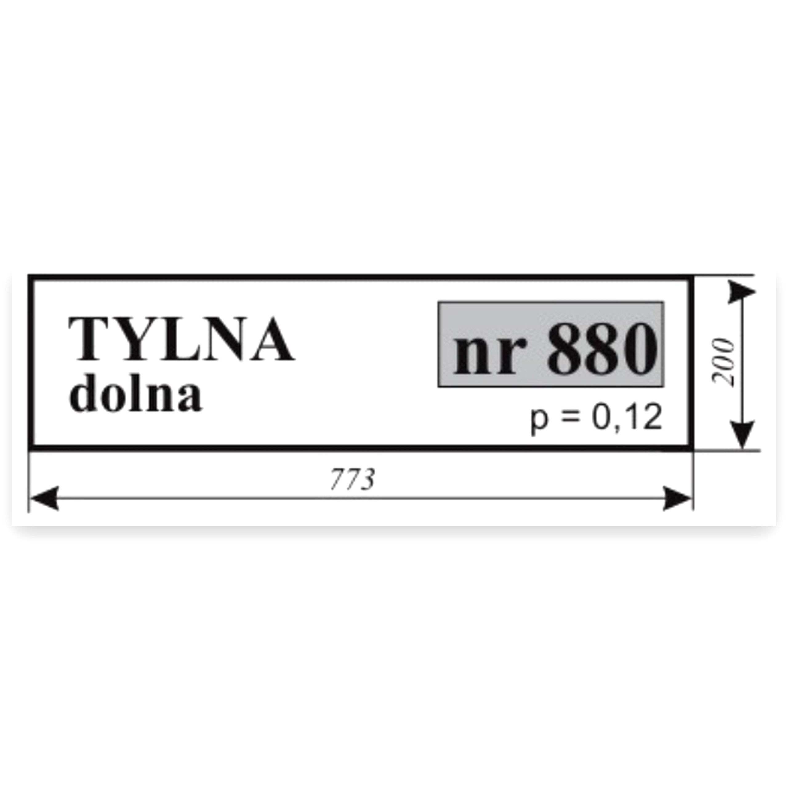Szyba tylna dolna MF 595 do ciągnika Massey Ferguson 595
