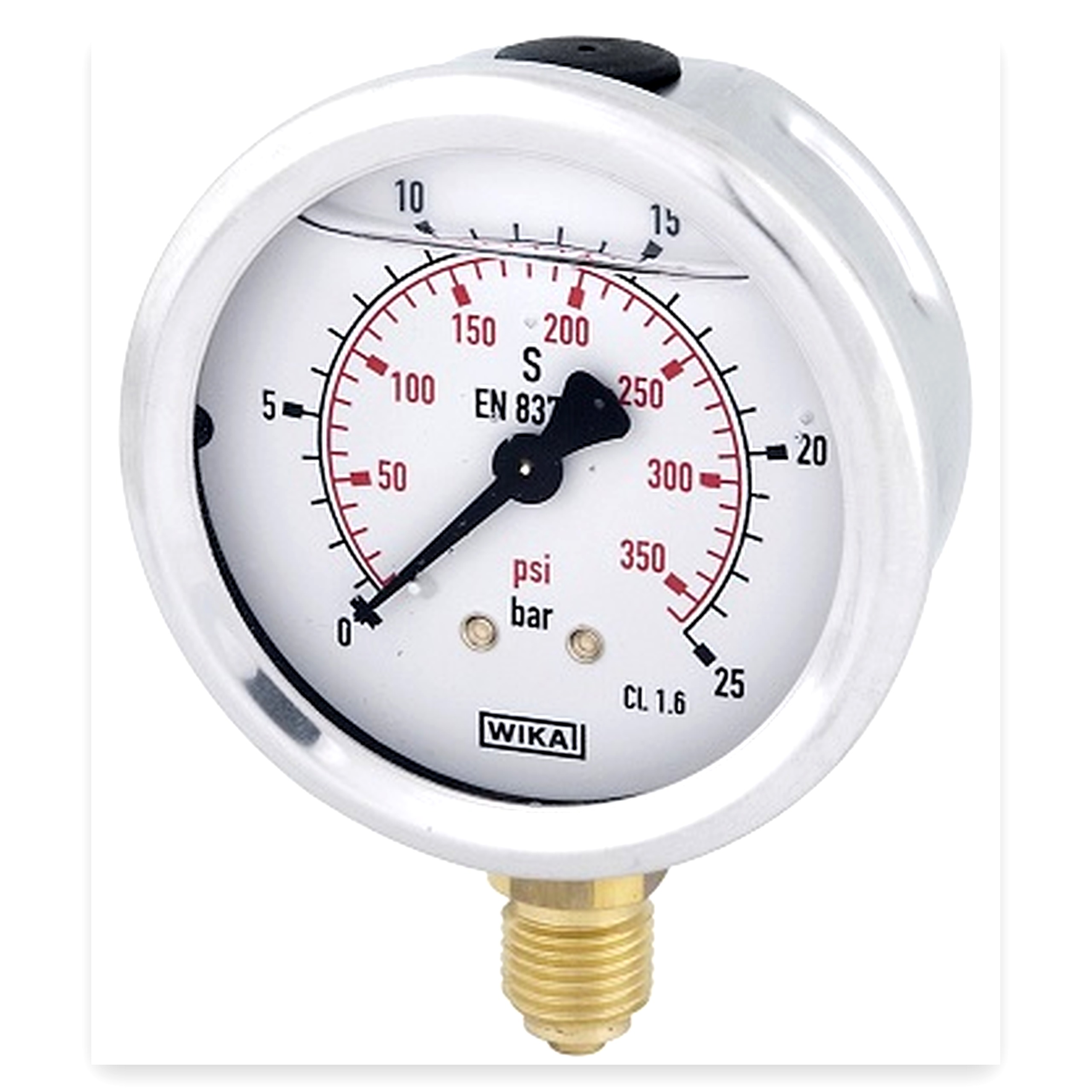 MANOMETR FI63 1/4 DÓŁ ZAKRES 0-25 BAR