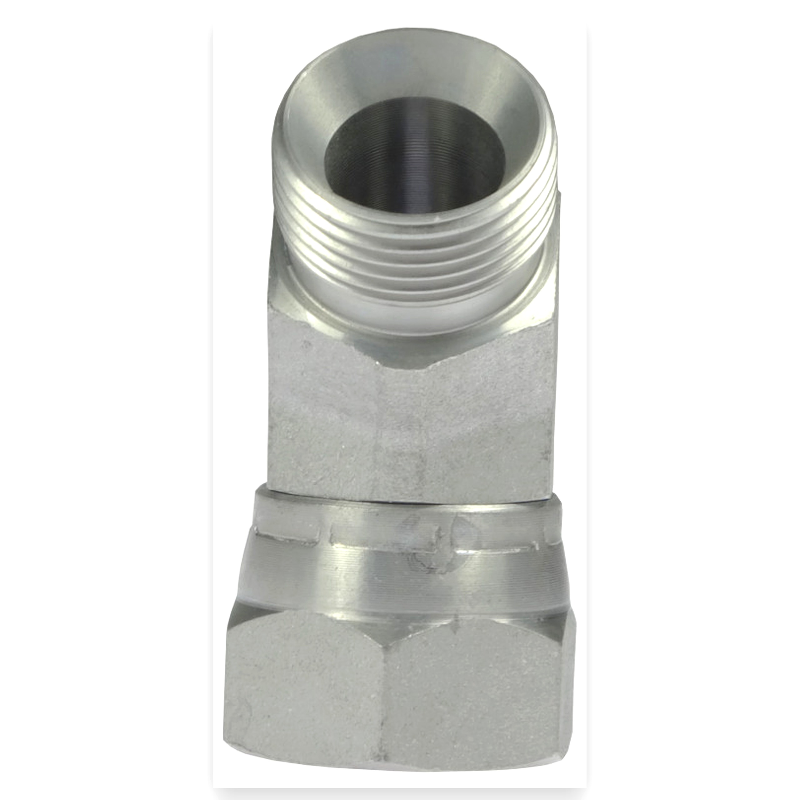 3b5f683309513bf793e6d84d402a5cc8.jpg Złącze - złączka hydrauliczna - kolanko 45 AB 3/4" - 3/4"