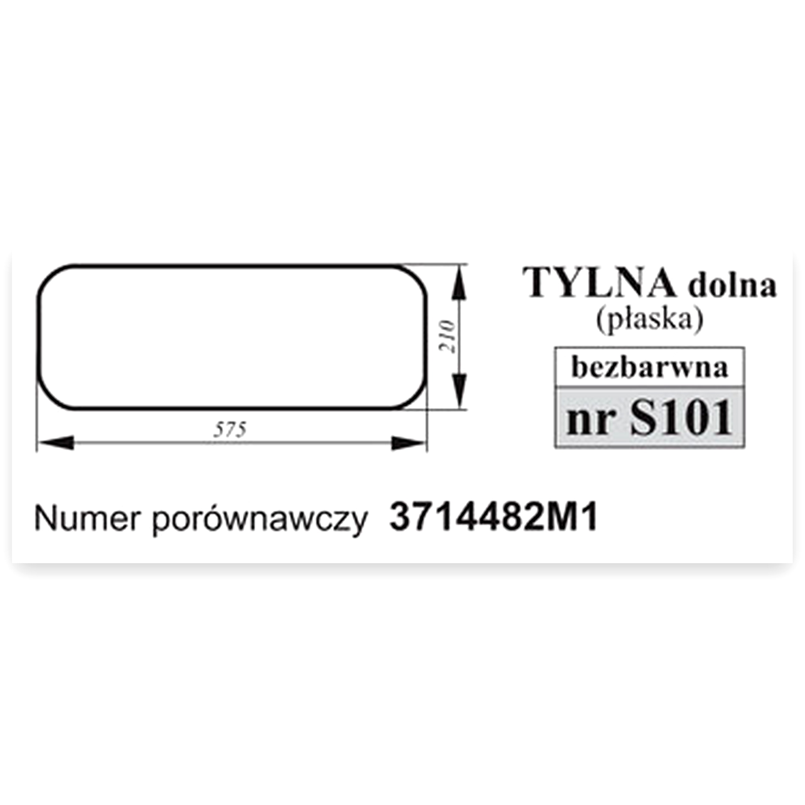 3eebff10f9f26a643d17576cb15edae6.jpg Szyba tylna dolna MF do ciągnika Massey Ferguson 3714