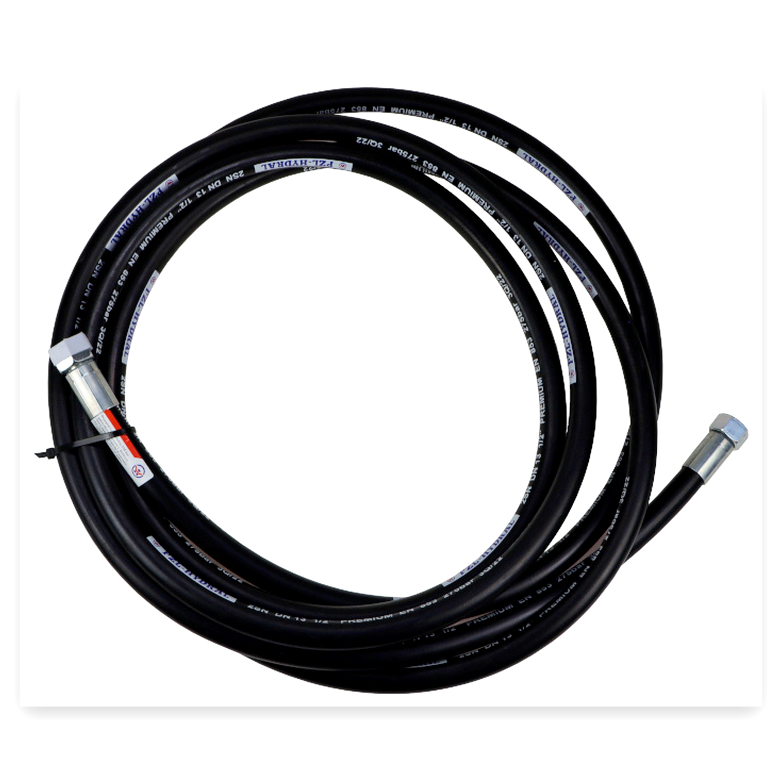486d287a006fa40dda1f0e4ba1a12a4b.jpg Przewód wąż hydrauliczny 275 bar gwint M22x1,5 proste L-5800 mm