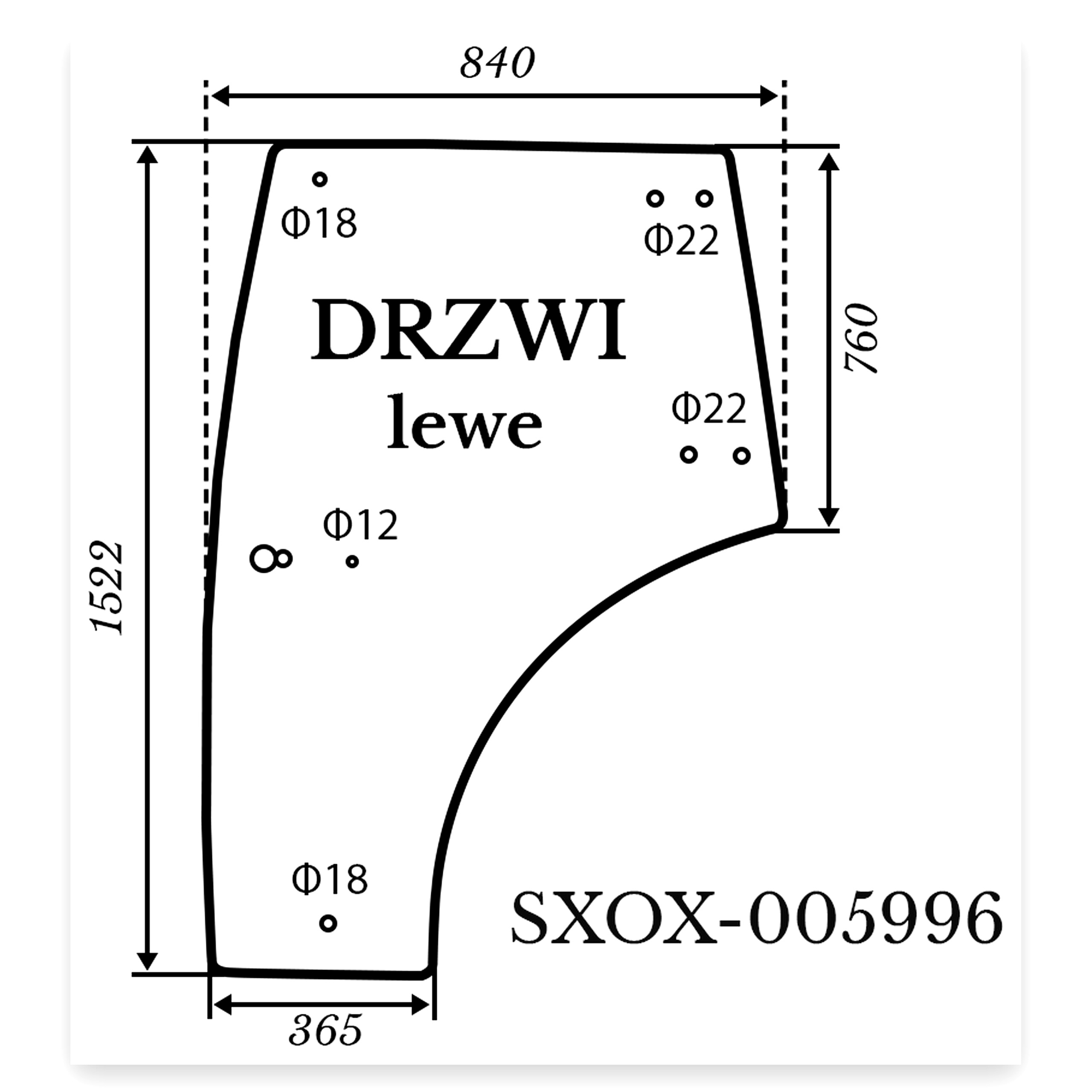 4b0e415c078ede2908a11d1ec89cd691.jpg Szyba drzwi lewa do ciągnika Kubota L4100