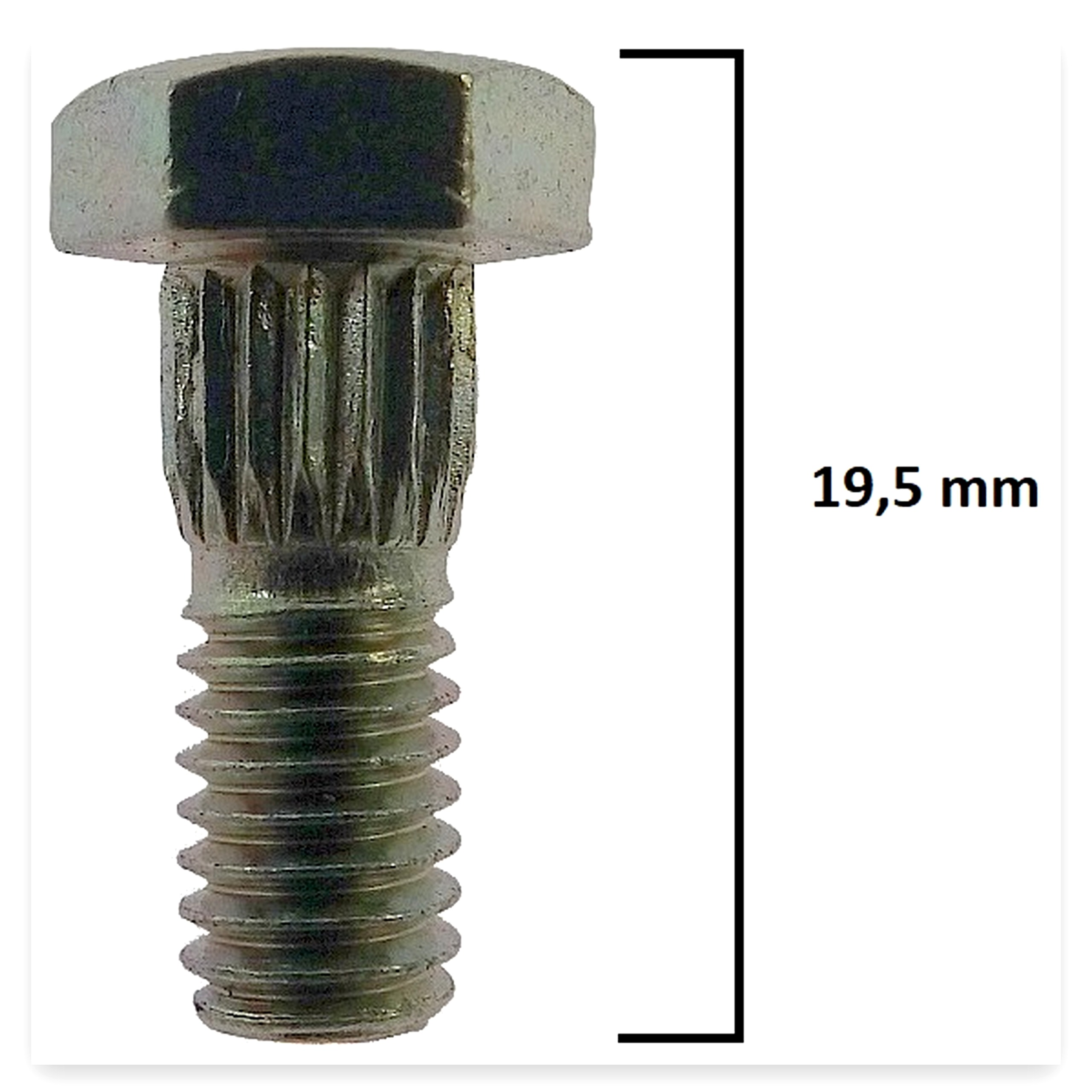 Śruba ryflowana podsadzana do nożyków typ Schumacher M6x16 mm