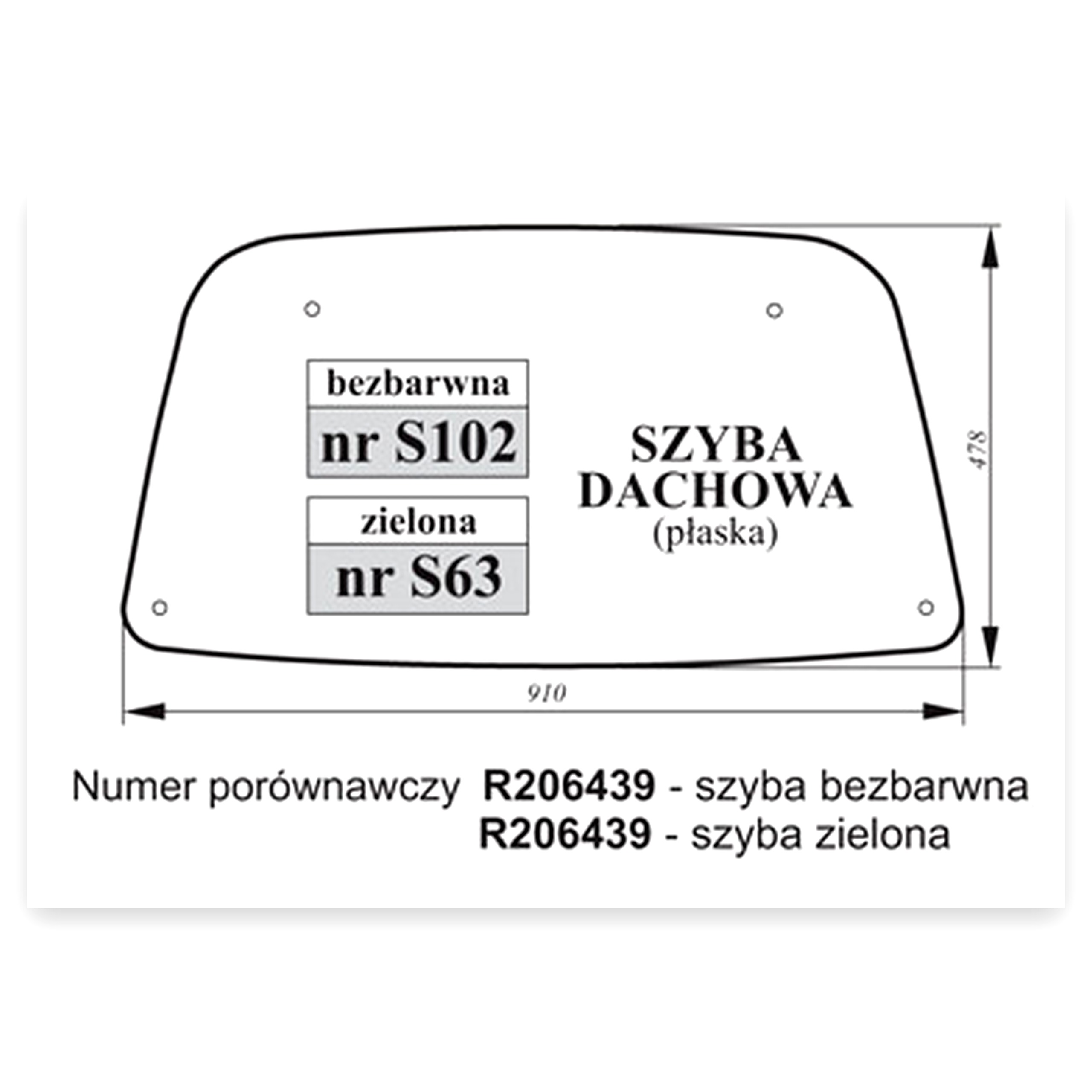 50cc0c4b231eed52b0936743dc6db7f7.jpg Szyba dachowa John do ciągnika John Deere Zielona