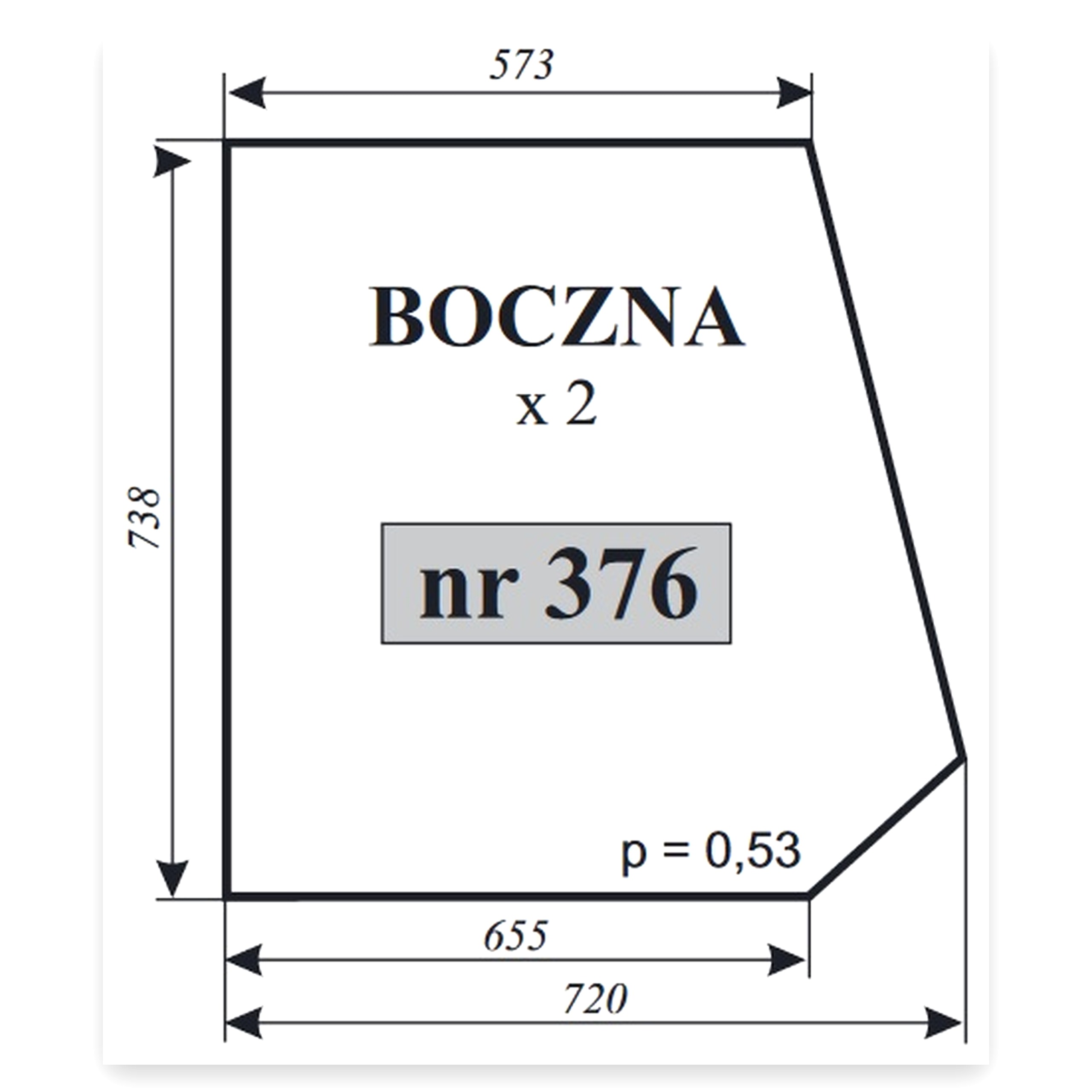 56af6a7d4672d972c9407fa7532c6a20.jpg Szyba boczna kabina do ciągnika Ursus