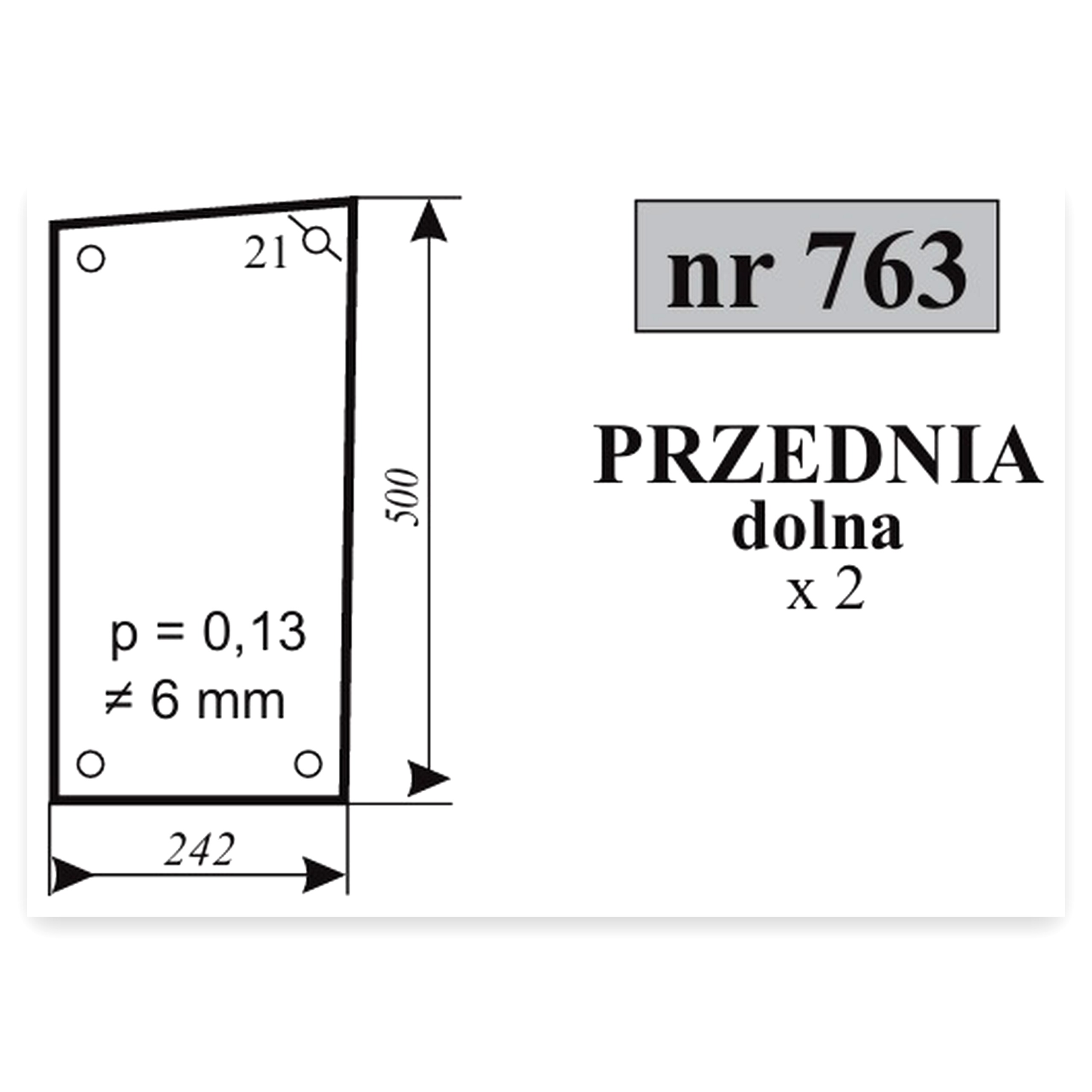 57463cbf6a1aa236f8152aa5583017fb.jpg Szyba przednia dolna MF-675,690,699 do ciągnika Massey Ferguson 675