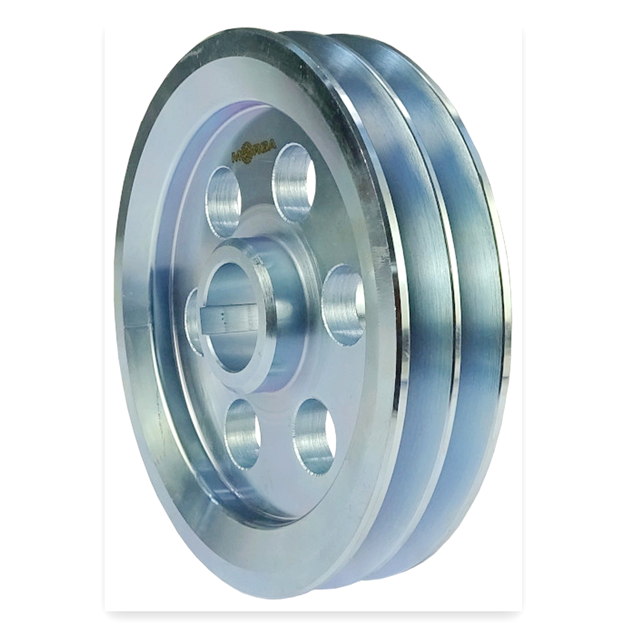 57ecc9bdd5aff5b11df37574fa58f5be.jpg Koło pasowe 2 paski 2 SPB / 2 HB FI-200 otwór 38 mm stalowe MORGA