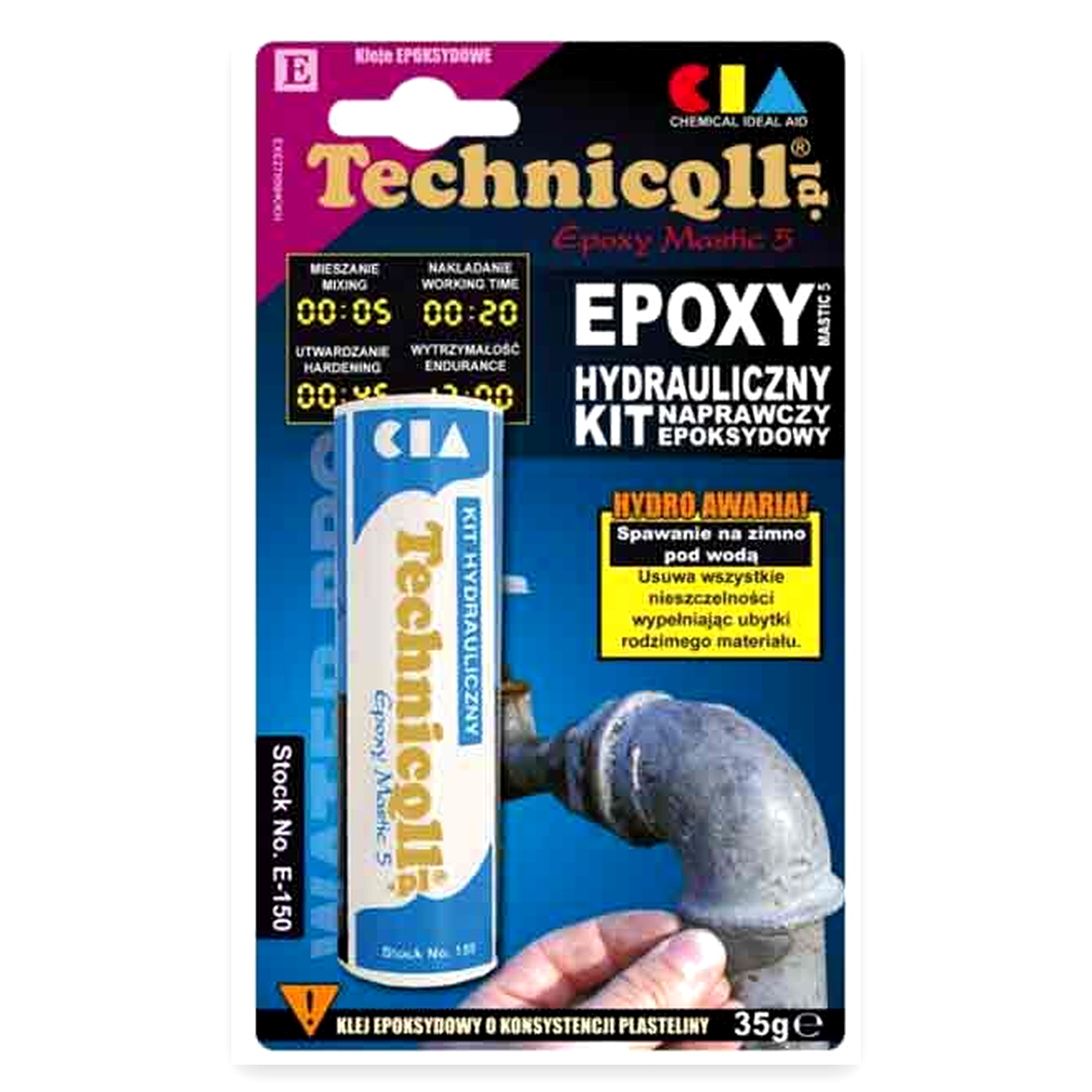 5e9de2a7e05617b9651eaadbd606e0fb.jpg Kit epoksydowy hydrauliczny CO 35g blister działa na wilgotnych