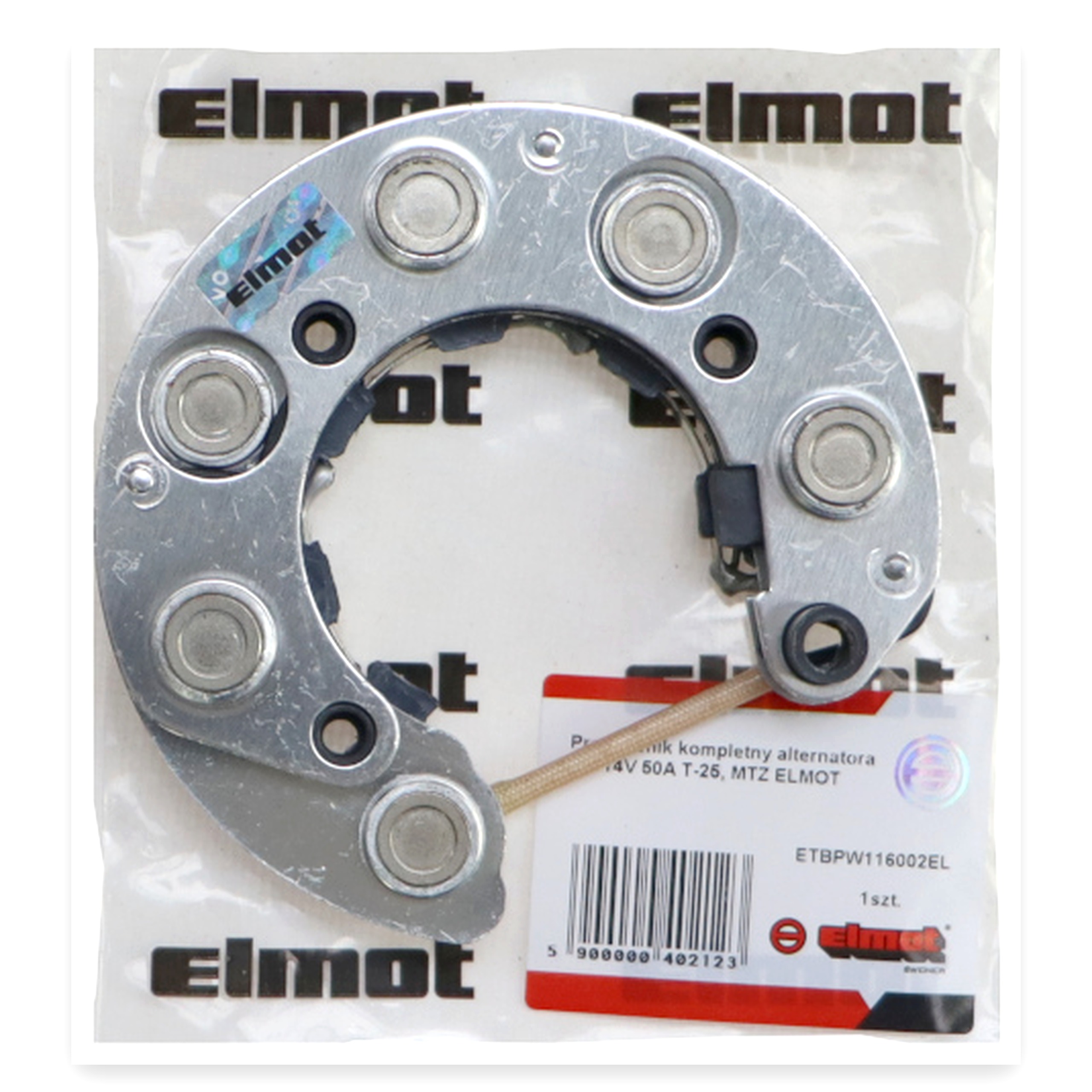 5efc6914009edeb3597b54b0cc57be1b.jpg Prostownik kompletny alternatora 14 V 50A T-25, MTZ ELMOT