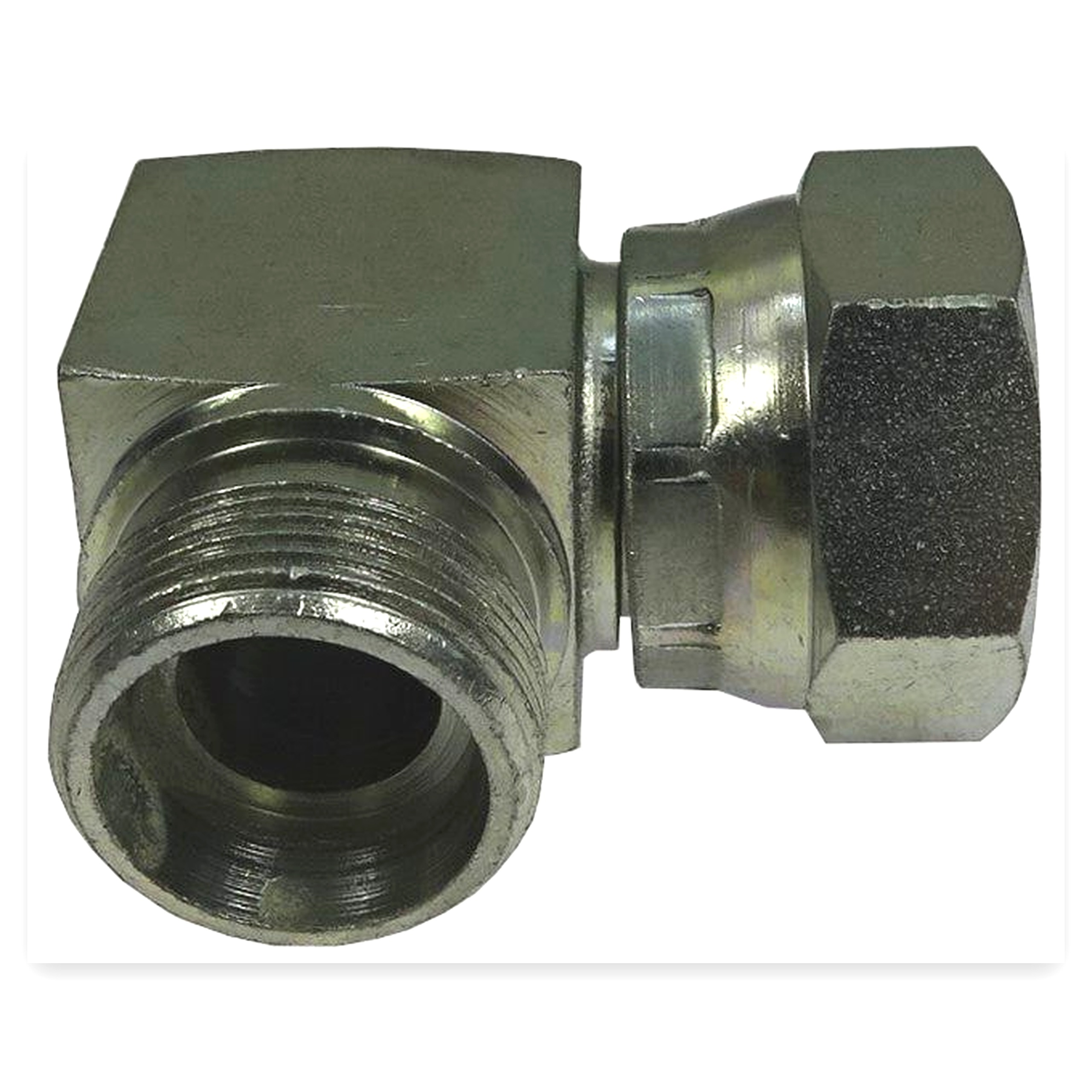 614df6ff9de64b94e5b236366429f277.jpg Złącze - złączka hydrauliczna - kolanko 90 AB M26x1,5 - M26x1,5 18
