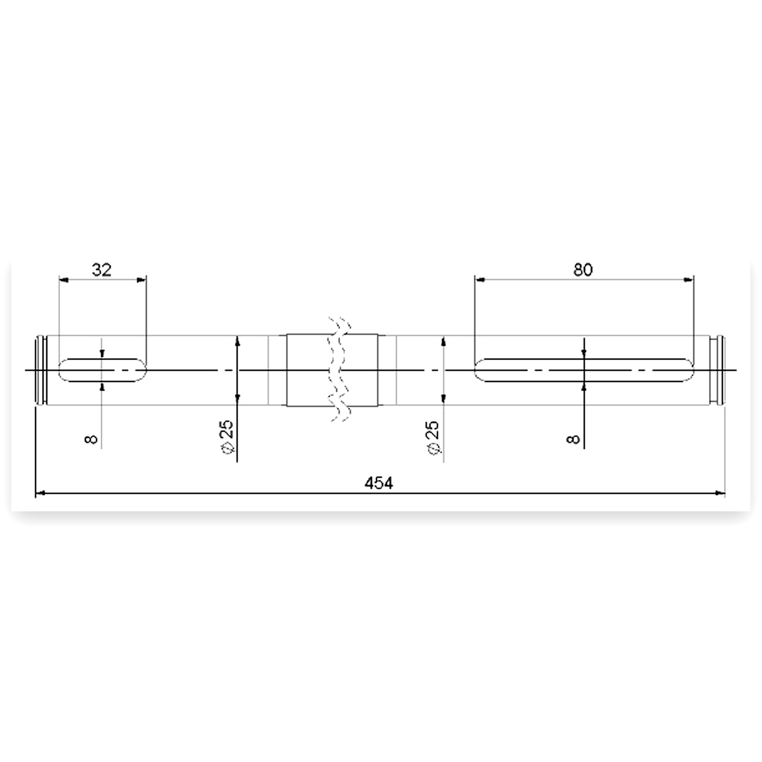 Wałek ułożyskowania kosiarka rotacyjna Z-036 Rolmus