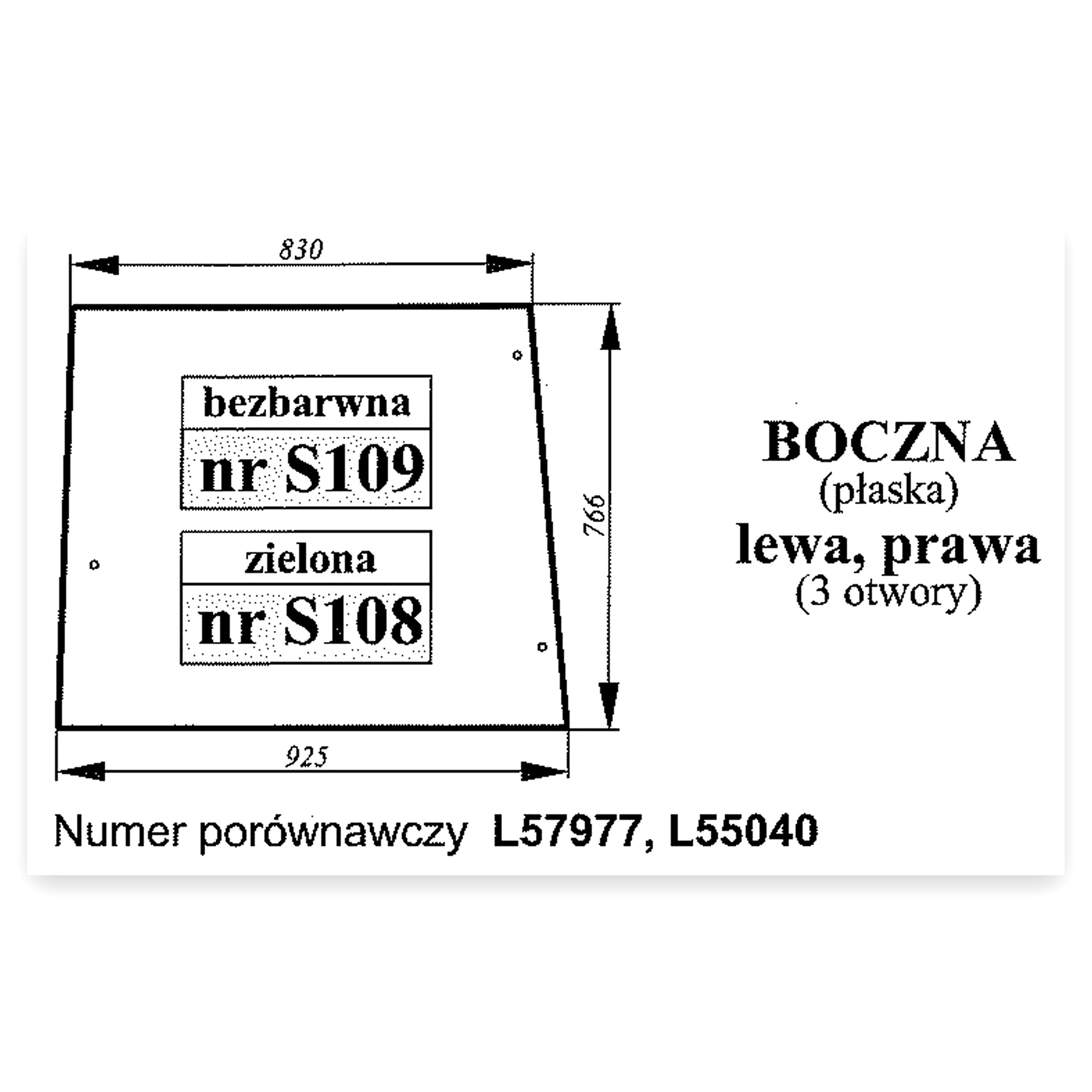 63c65c1261f23f54442876d173d4255e.jpg Szyba boczna John do ciągnika John Deere Bezbarwna