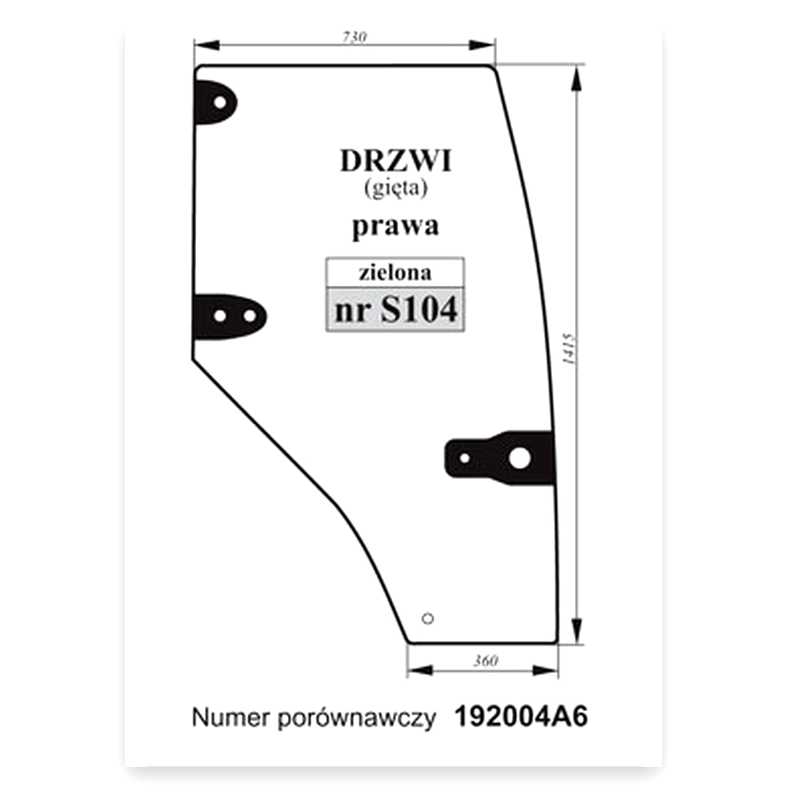 64c62025f2a20d0ba1cb20966f752c74.jpg Szyba drzwi prawa Case do ciągnika Case 192004a6