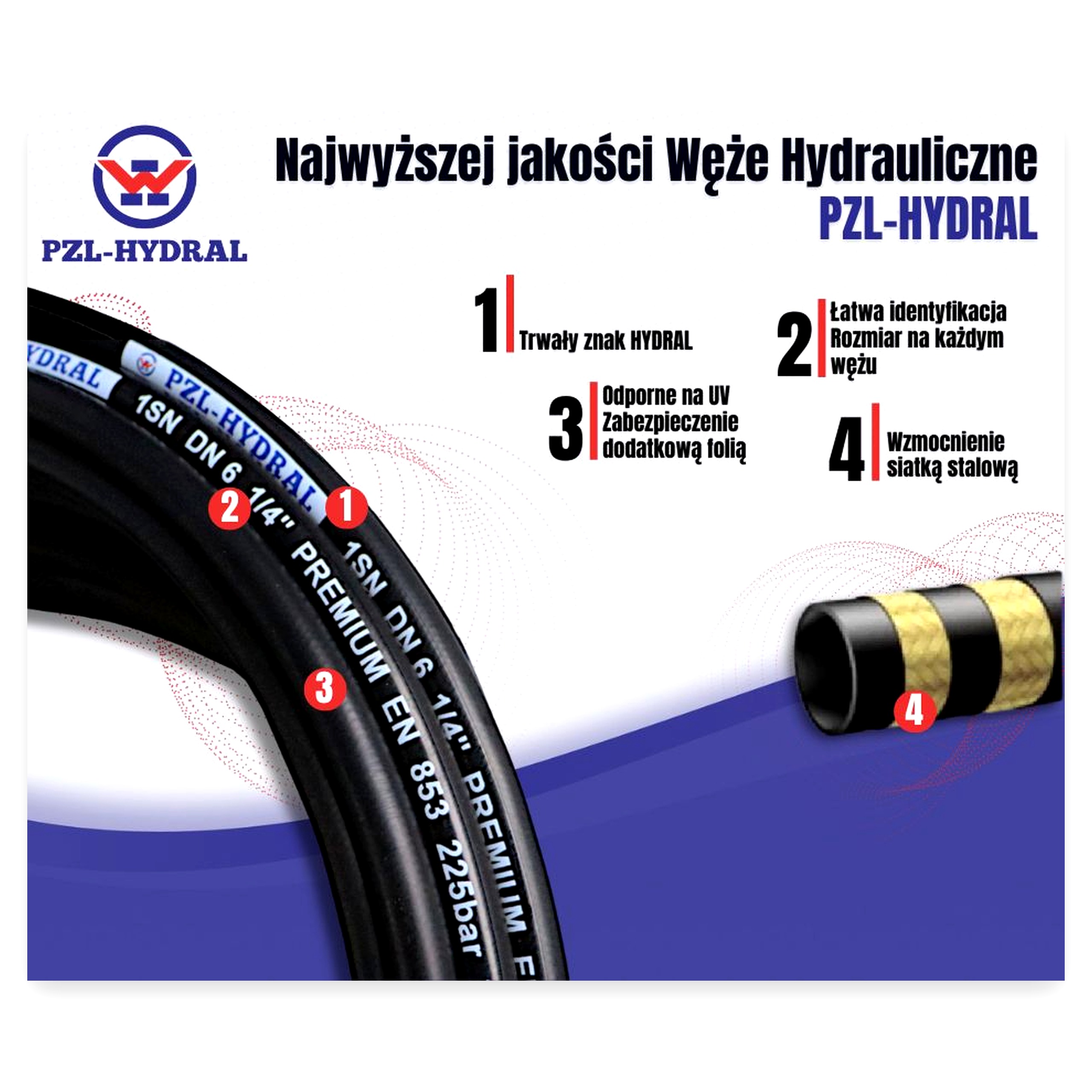 664cb48813d3f53076d7b552c57d2b59.jpg Wąż hydrauliczny DN20 4-oplotowy 350 Bar (sprzedawany po 50 m) HYDRAL