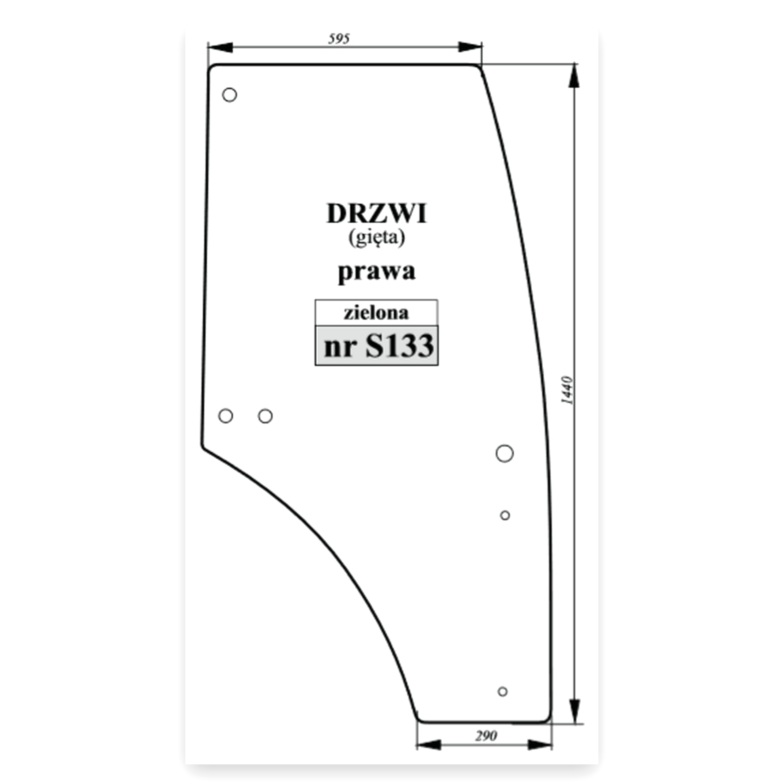 66fae726bf1584901d91c7e3e939d7b6.jpg Szyba drzwi prawa do ciągnika D-612