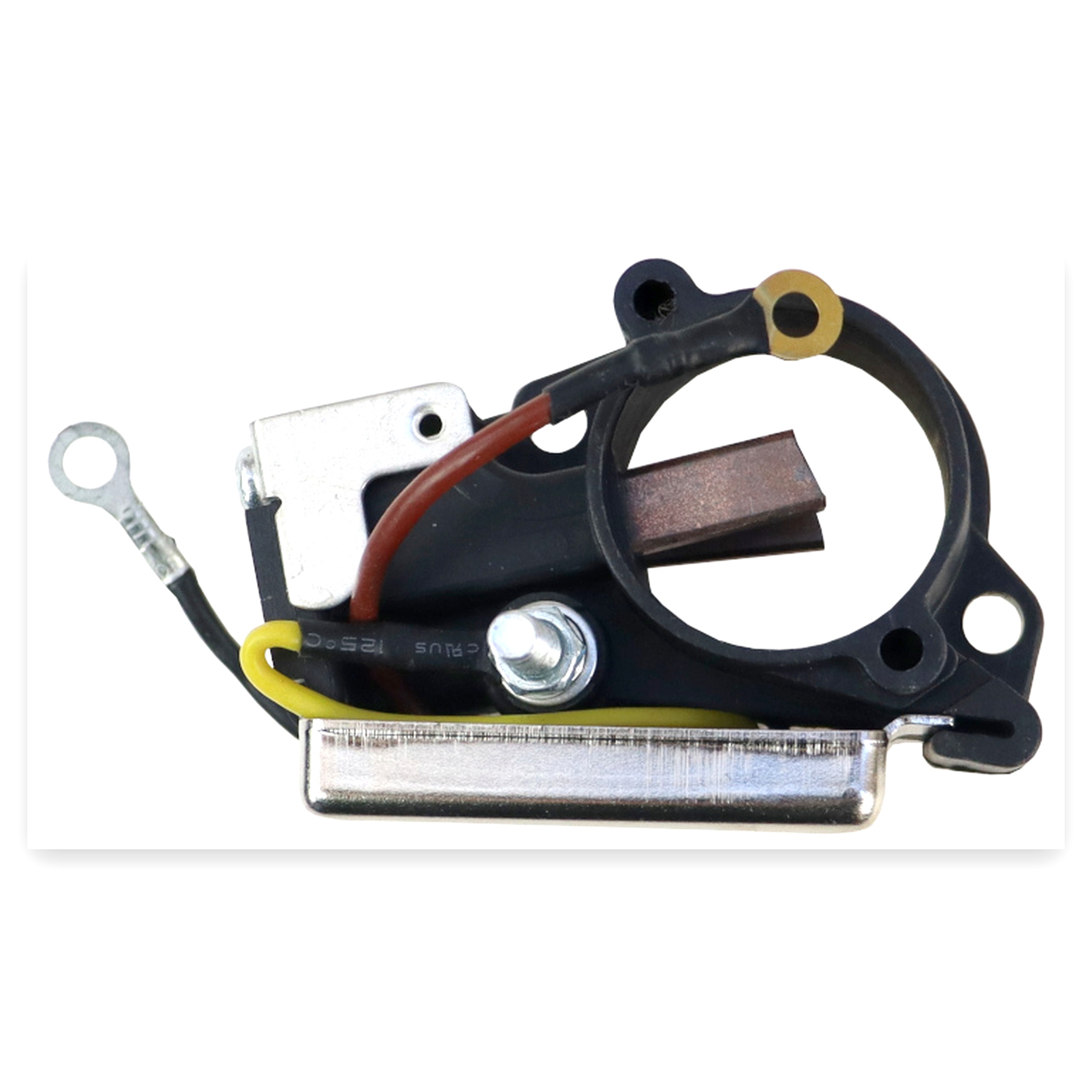6a29db92f753b752a46bca81fe2b83d6.jpg Regulator ze szczotkotrzymaczem alternatora Ursus MF3 ELMOT