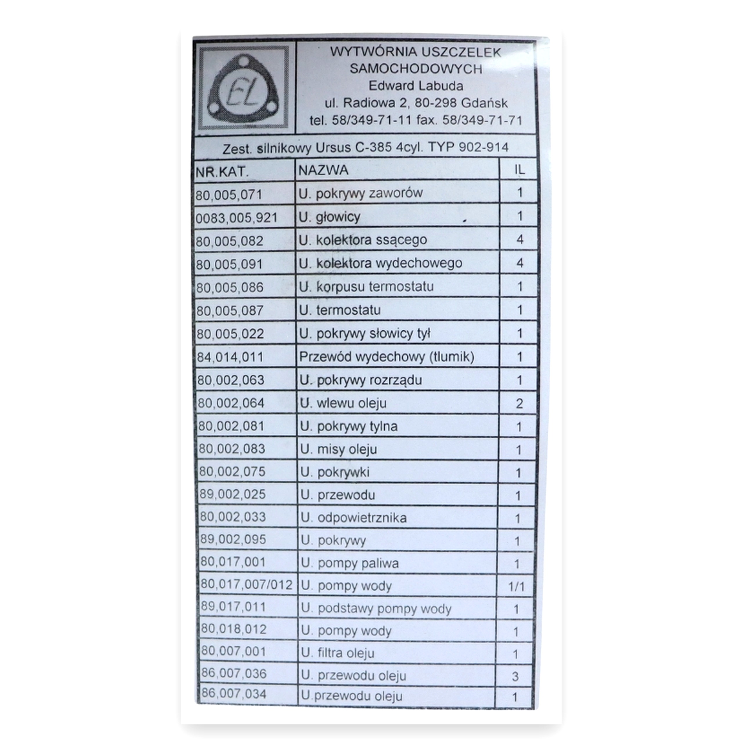 71c1d916d9a0571b884144287c7e291a.jpg Komplet uszczelek silnika do ciągnika Ursus C-385