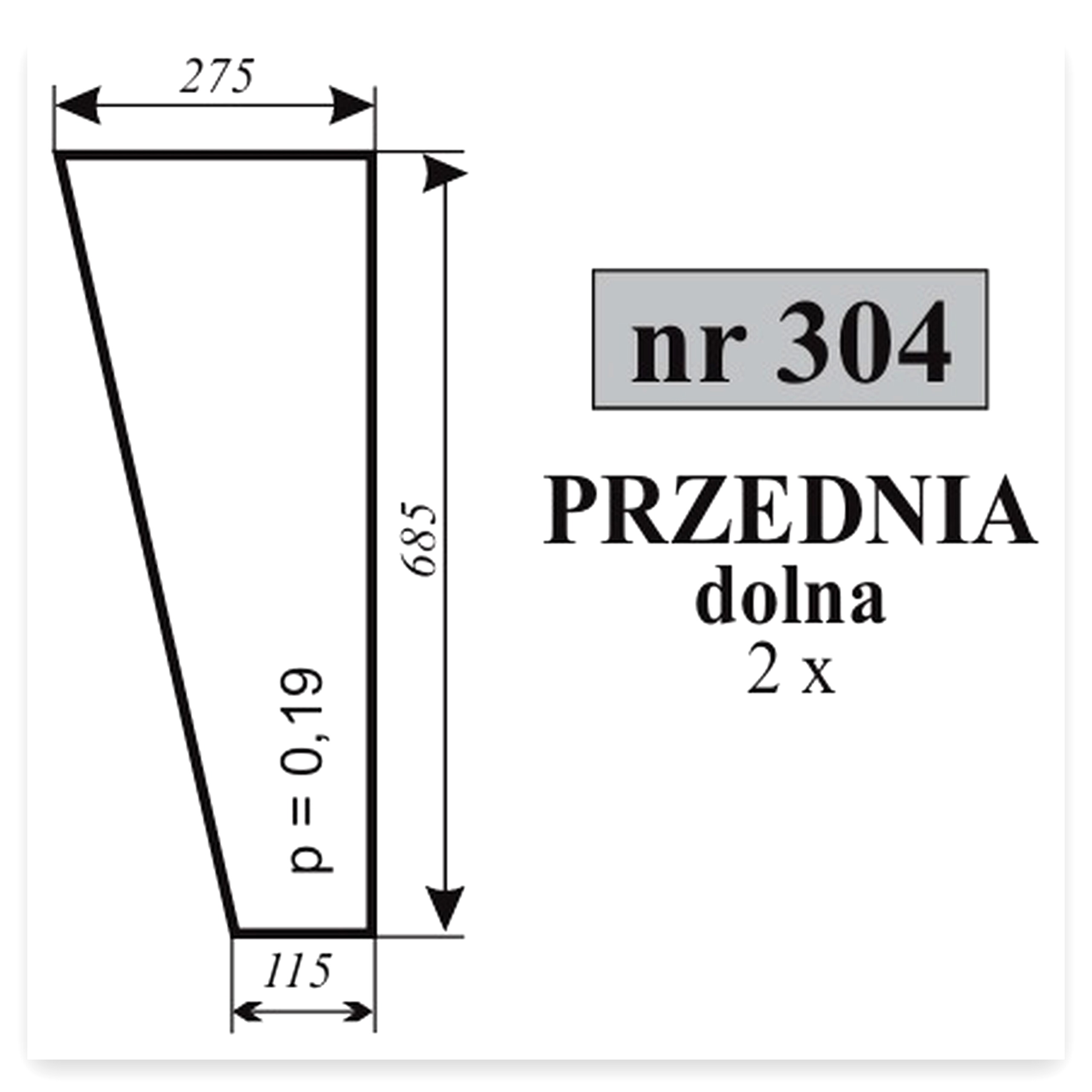 752c9f6e2b627b16434f33d0969384d0.jpg Szyba przednia dolna do ciągnika Ursus C-330