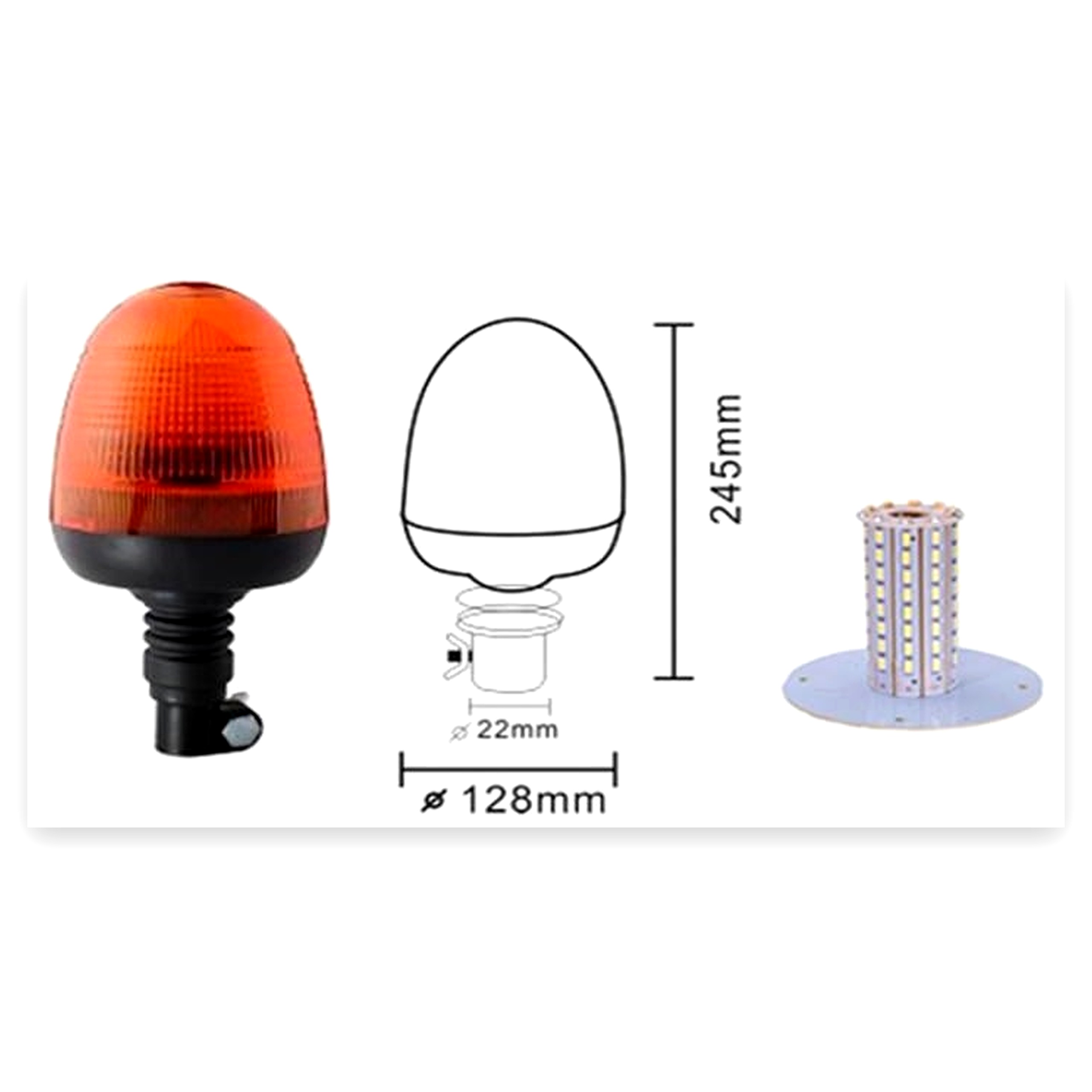 LAMPA OBROTOWA LED 24 V do ładowacza D-24