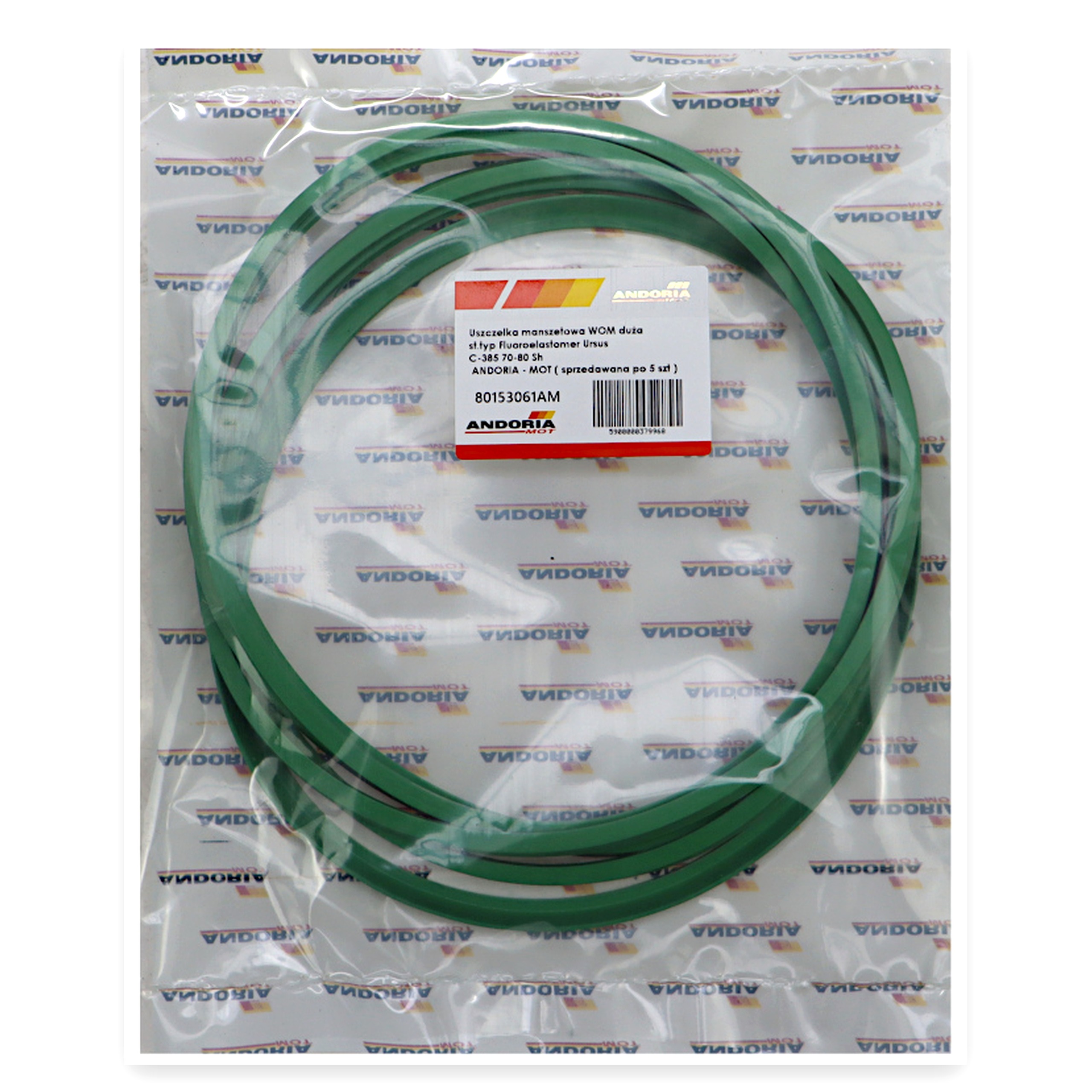 Uszczelka manszetowa WOM duża st.typ Fluoroelastomer Ursus C-385 70-80 Sh ANDORIA ( sprzedawana po 5 szt ) widoczna cena za 1 sztukę